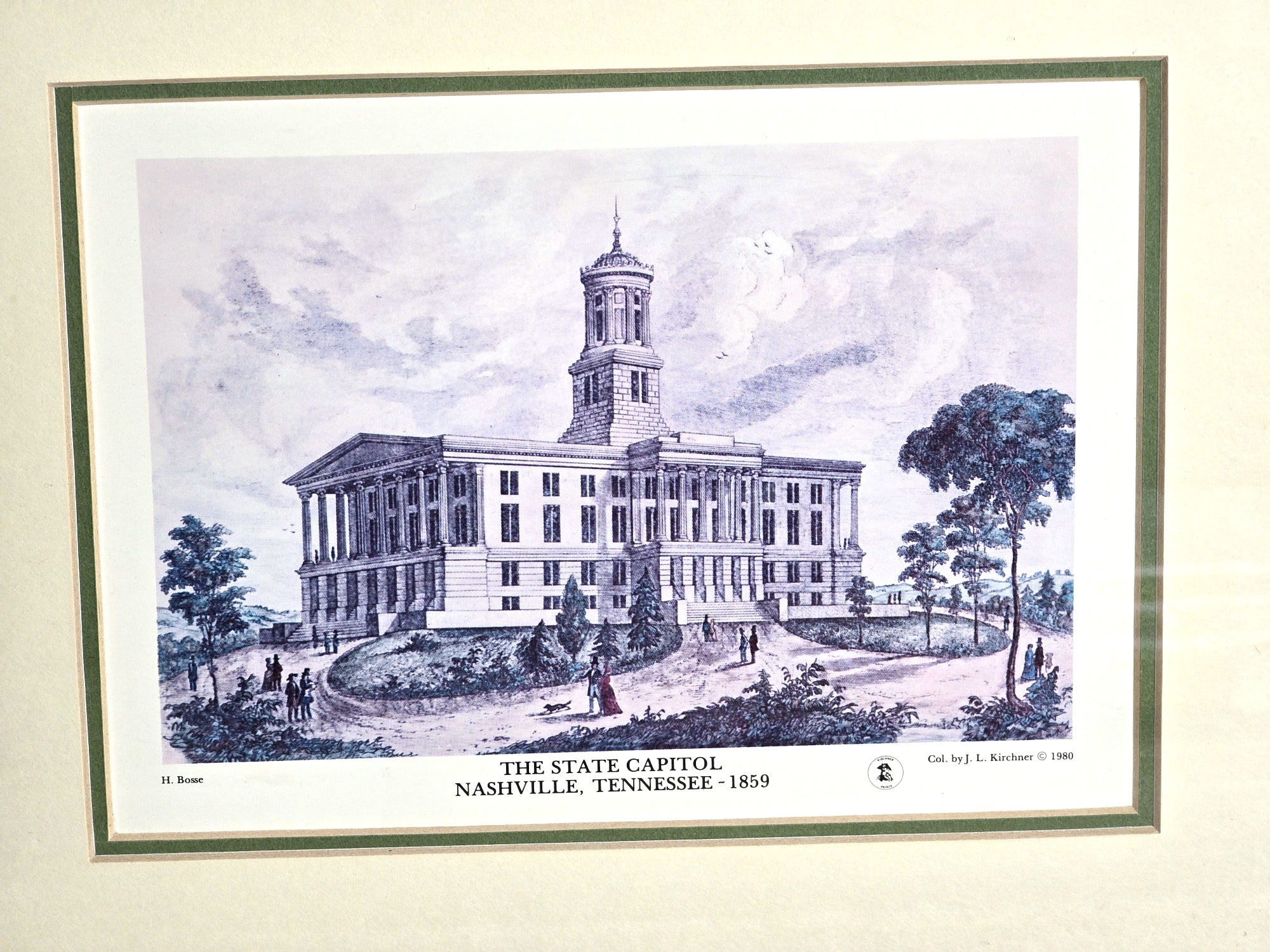 Tennessee State Capitol in Nashville 1980 H. Bosse Print Wall Art Decor