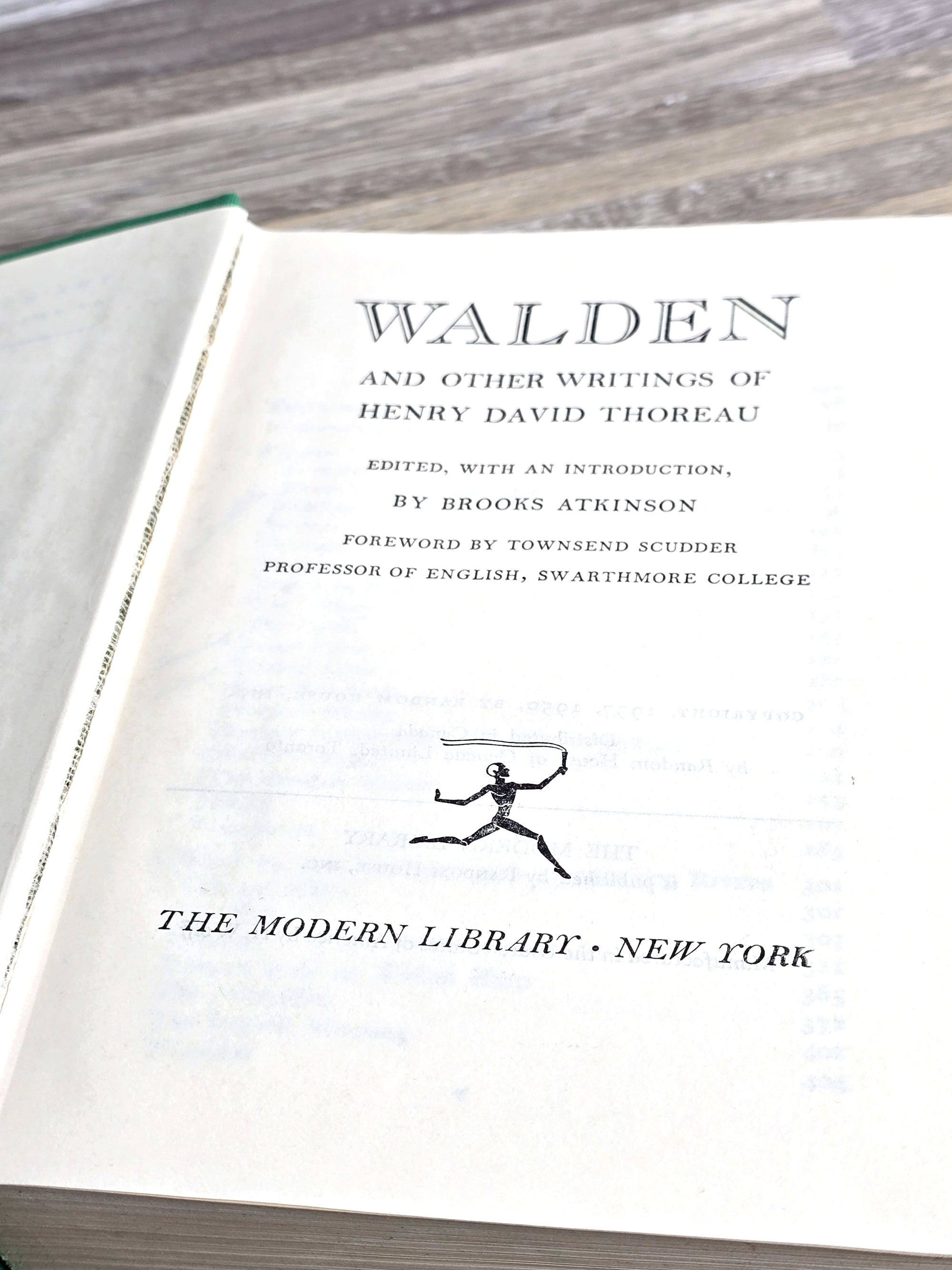 Walden and Other Writings of Henry David Thoreau 1950 Book Collectible