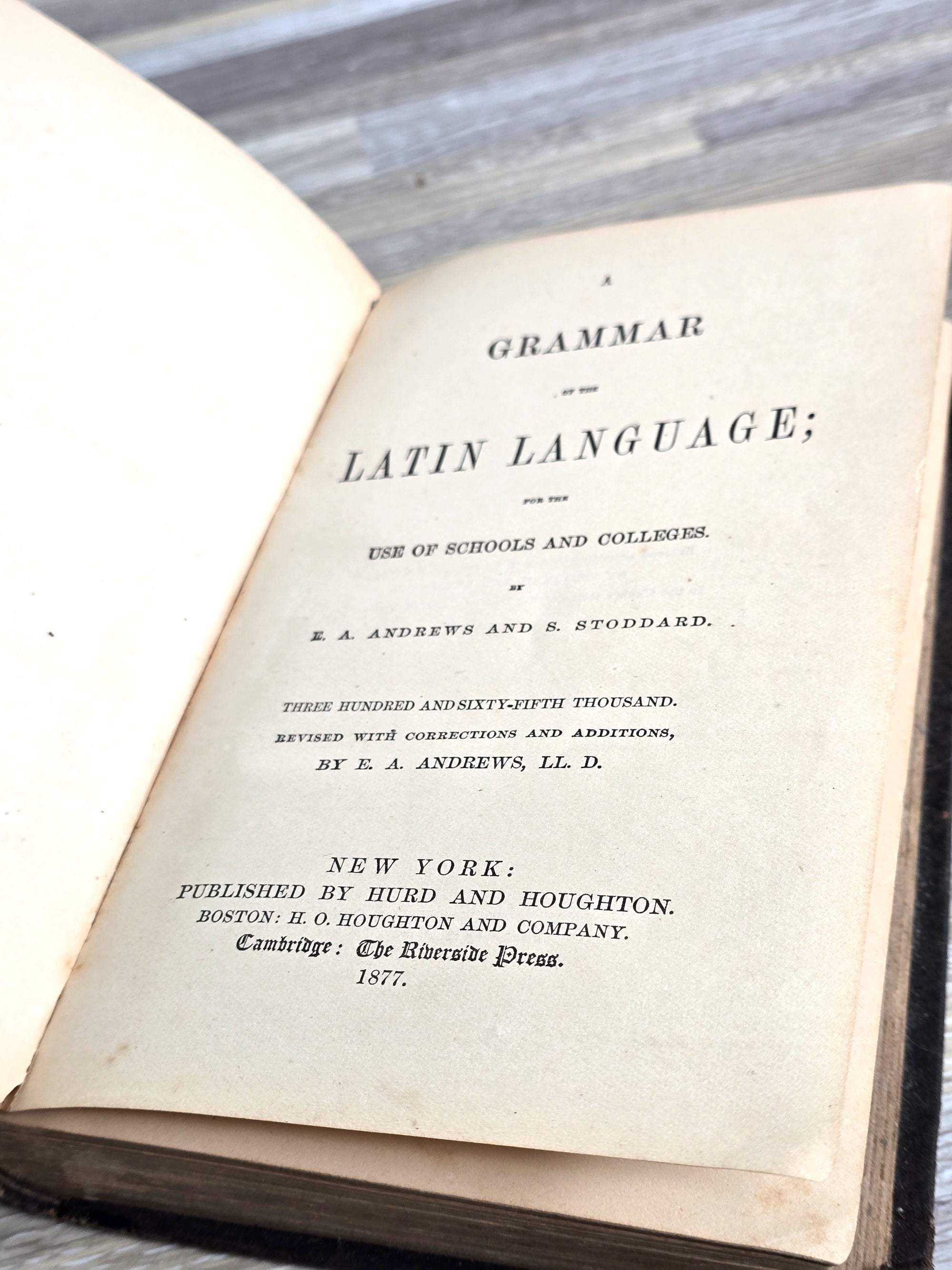 1877 Andrews & Stoddard's Latin Grammar