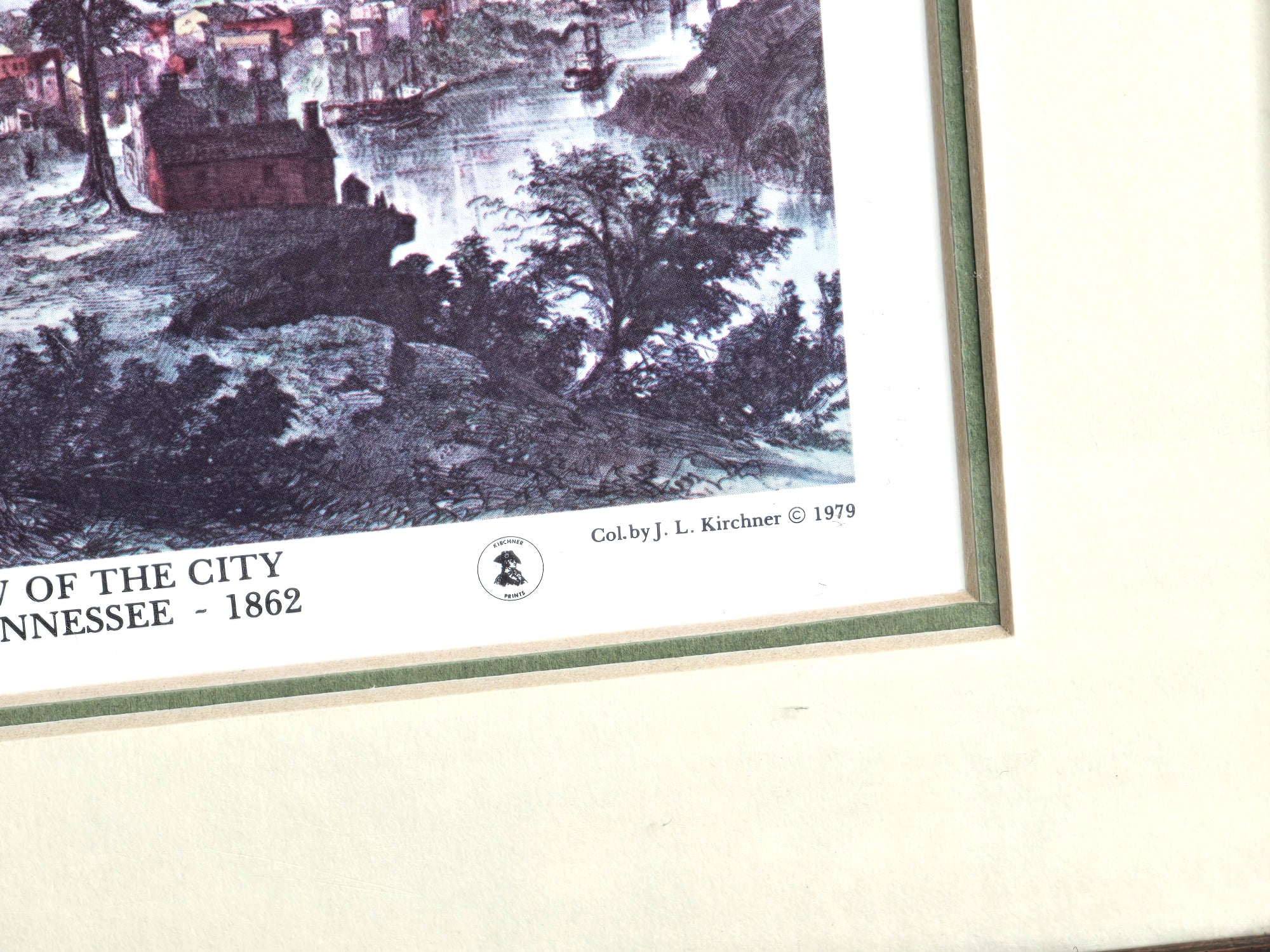 1862 View of Nashville Tennessee Print by J.L. Kirchner