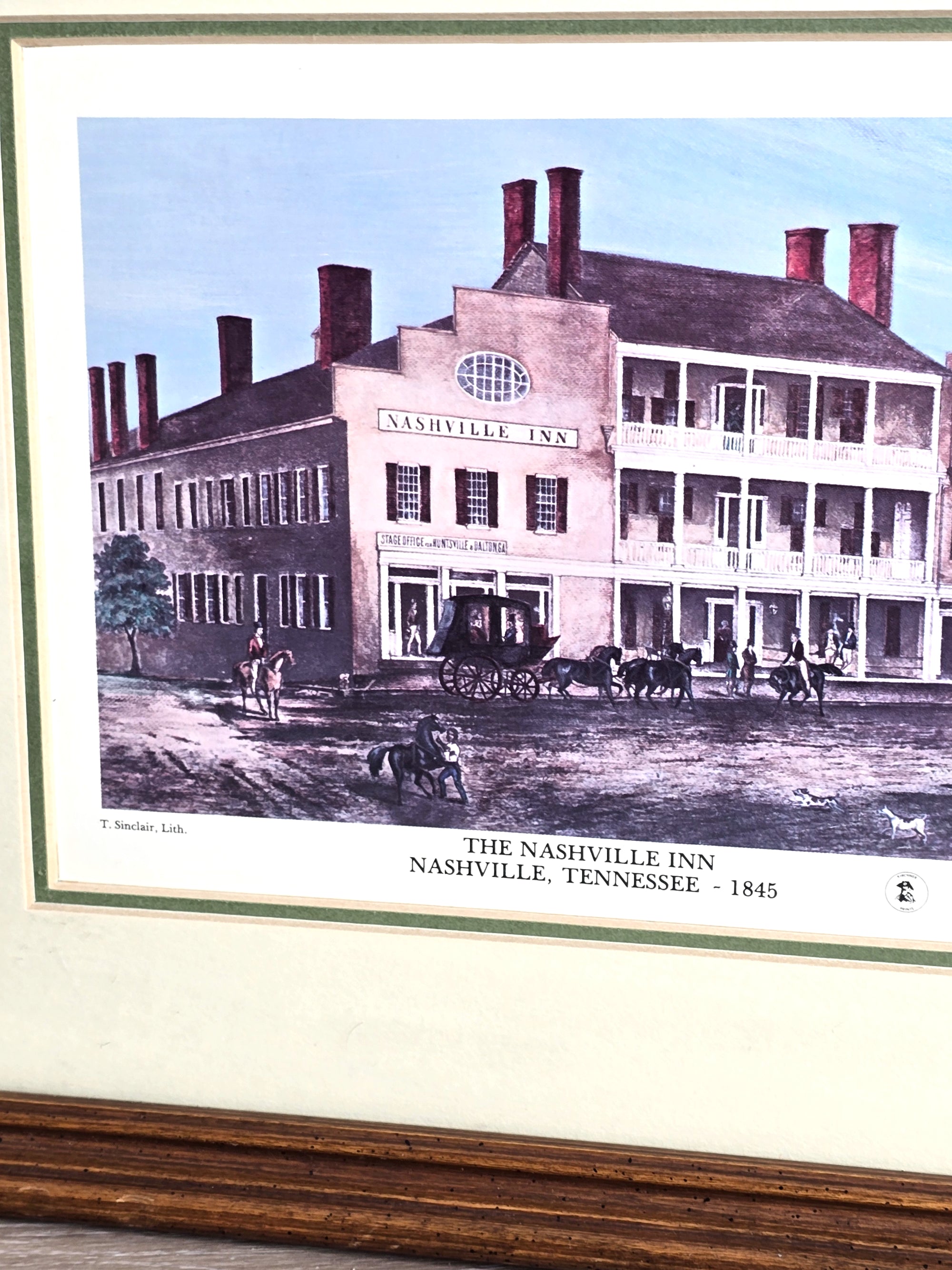 1845 The Nashville Inn Tennessee Wall Art Print by J.L. Kirchner
