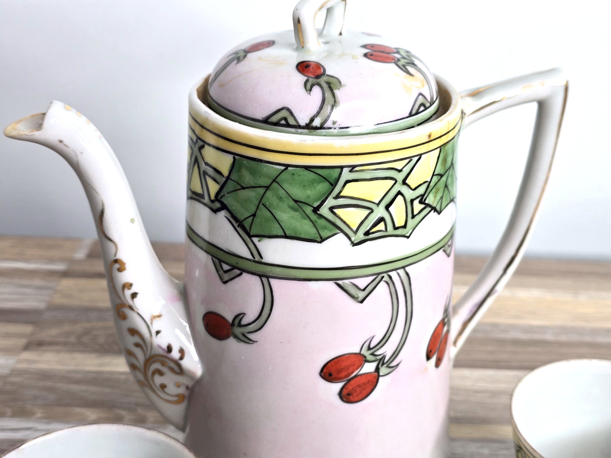 Art Nouveau German Chocolate Pot Set