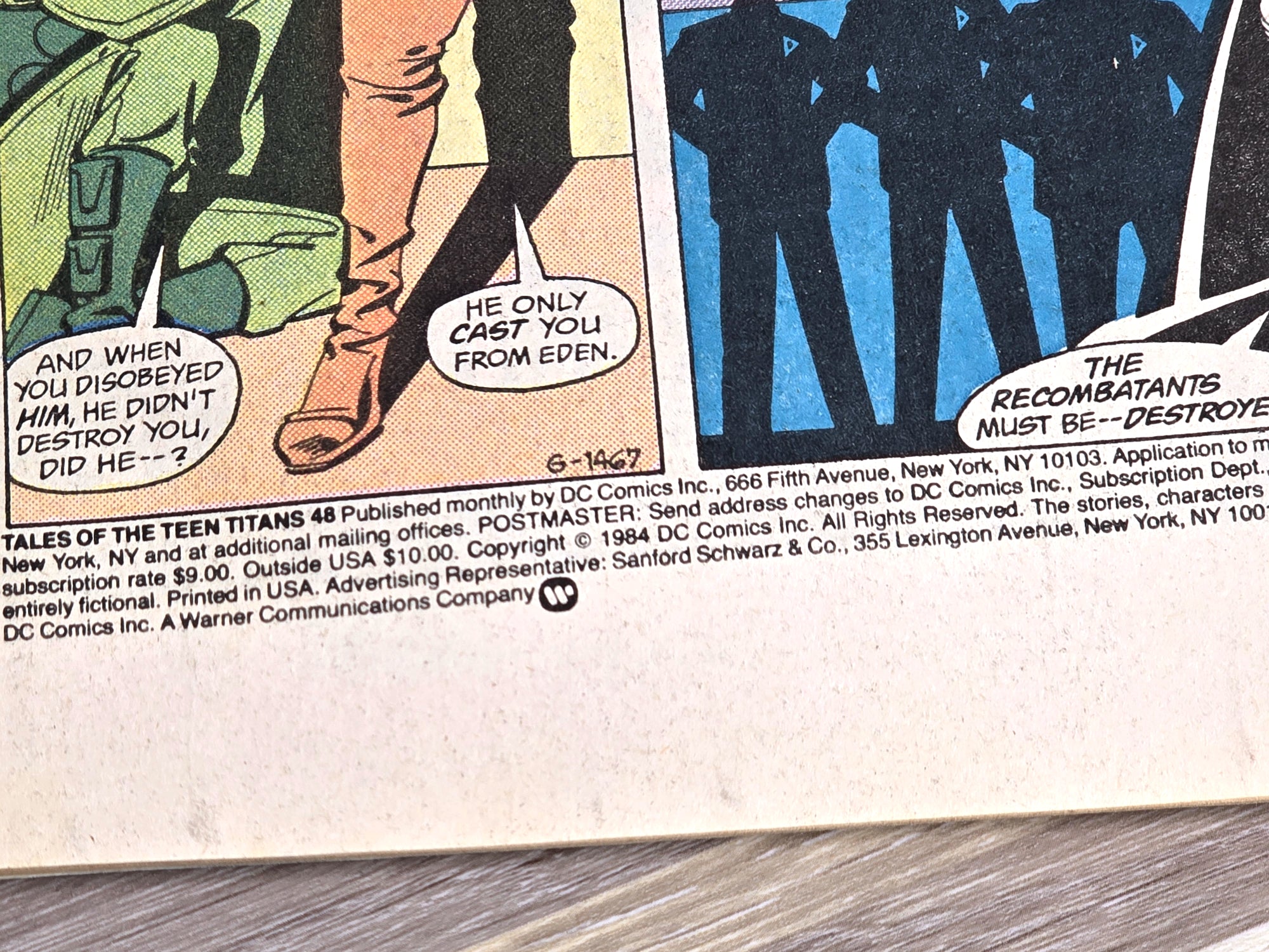 DC Comic Book Titans vs. The Recombatants 1984 November Vol. 48