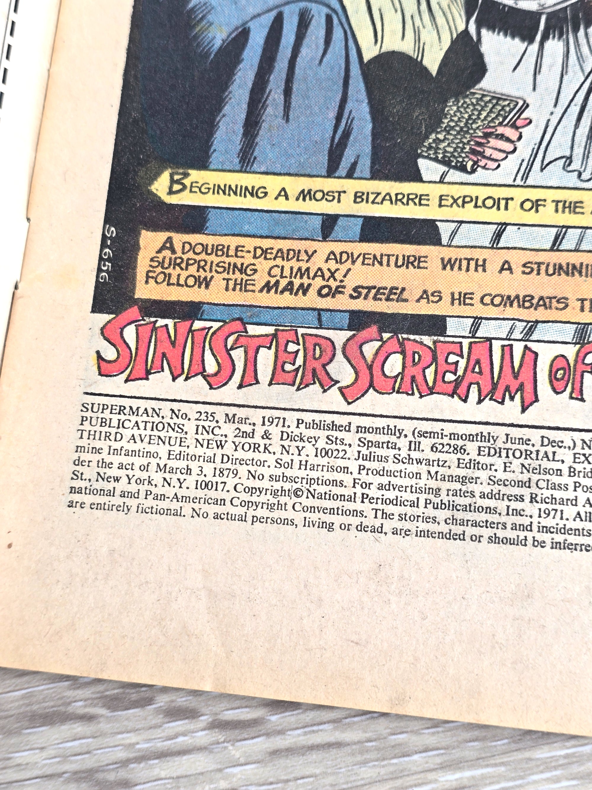 Superman Comic Book 1971 March No. 235