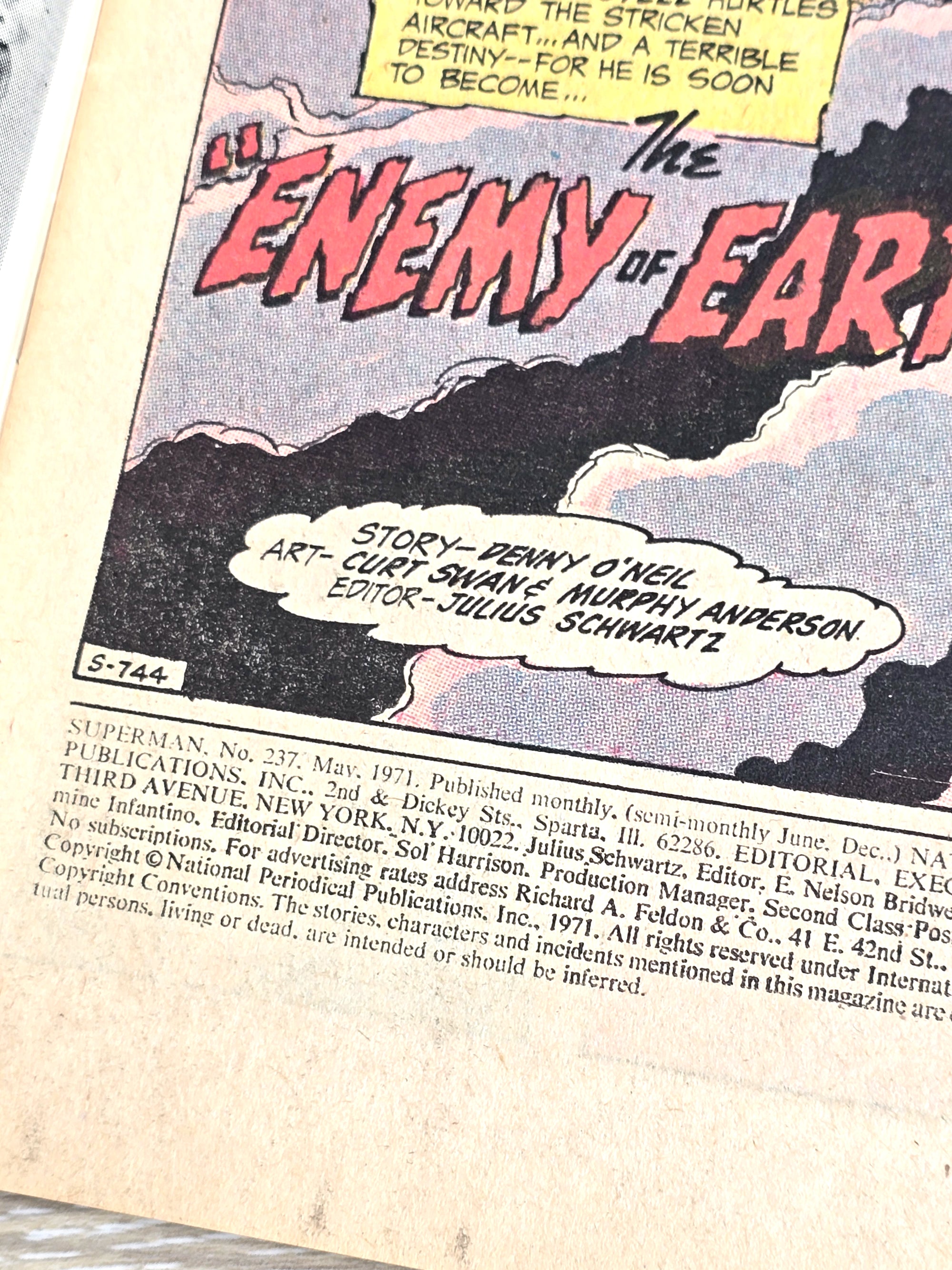 Vintage Superman DC Comics 1971 May No. 237