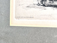 1920 French Art by Auguste Brouet "Coin de la rue Lepic" Print by Louvre Museum in Paris