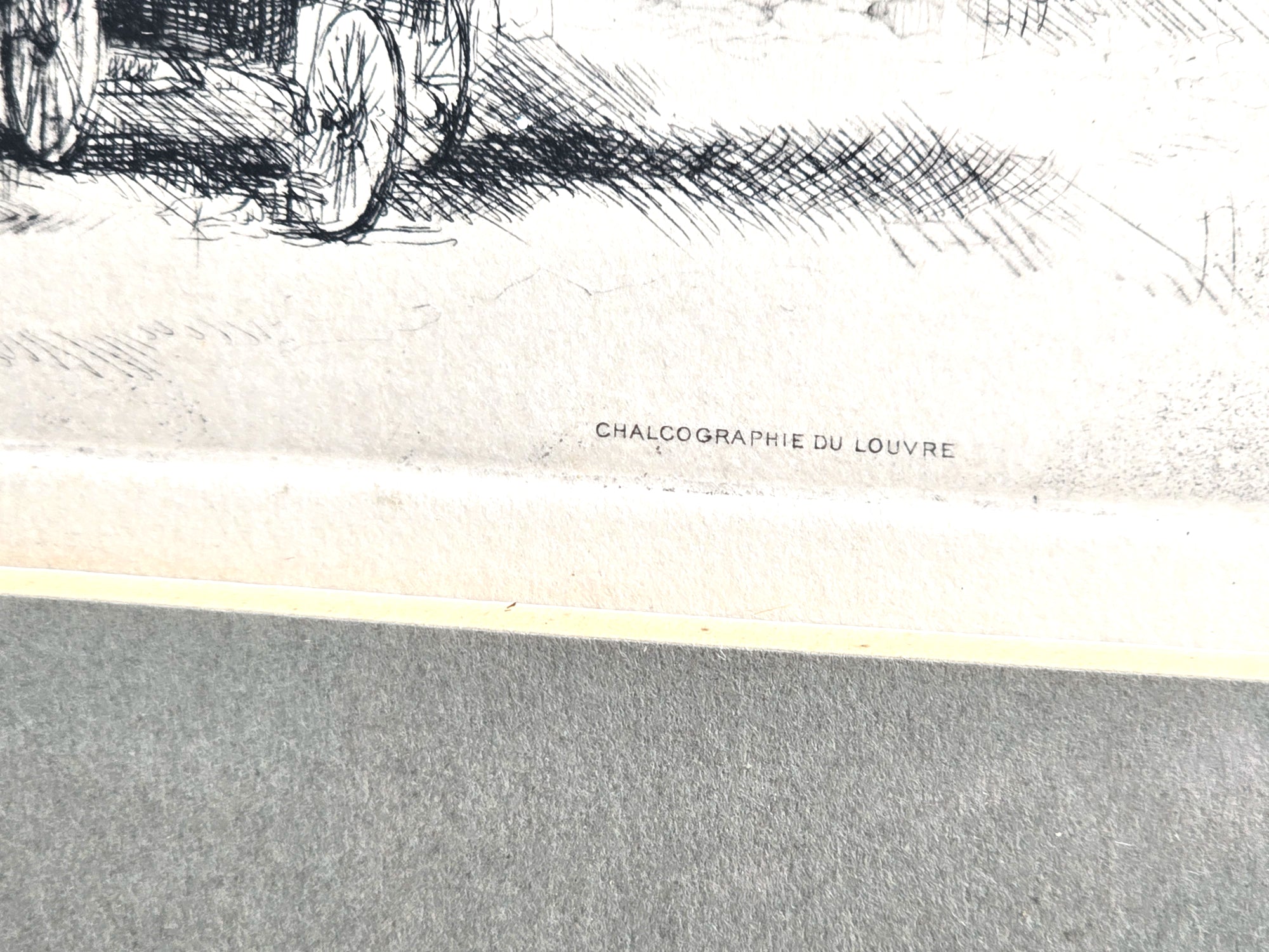 1920 French Art by Auguste Brouet "Coin de la rue Lepic" Print by Louvre Museum in Paris