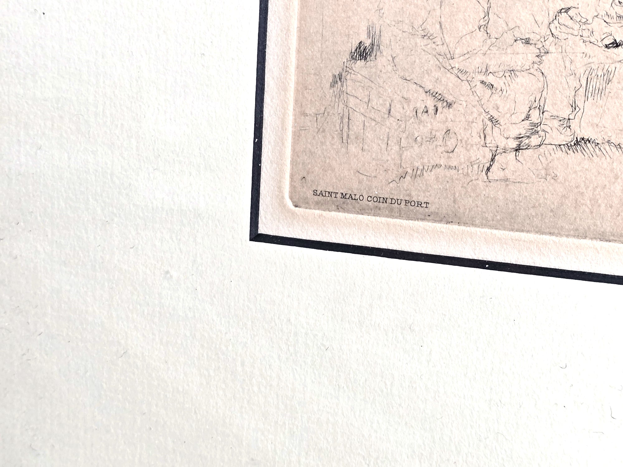 1920s French Art Saint Malo Coin Du Port by Auguste Brouet Print Louvre Museum in Paris