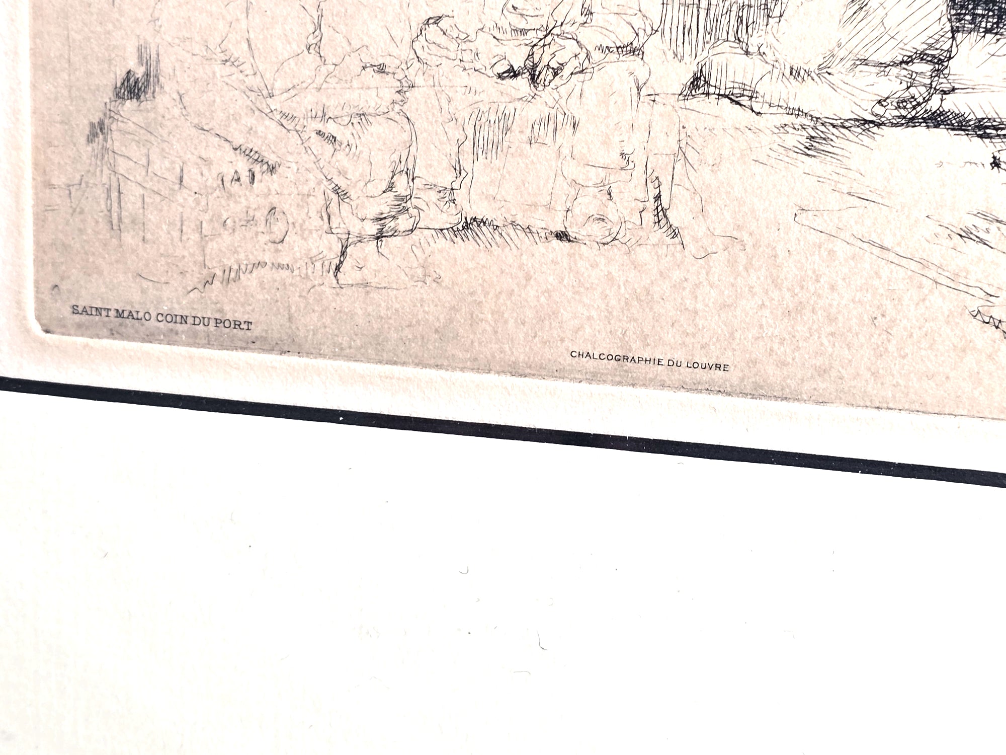 1920s French Art Saint Malo Coin Du Port by Auguste Brouet Print Louvre Museum in Paris