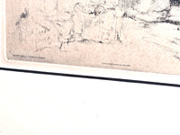 1920s French Art Saint Malo Coin Du Port by Auguste Brouet Print Louvre Museum in Paris