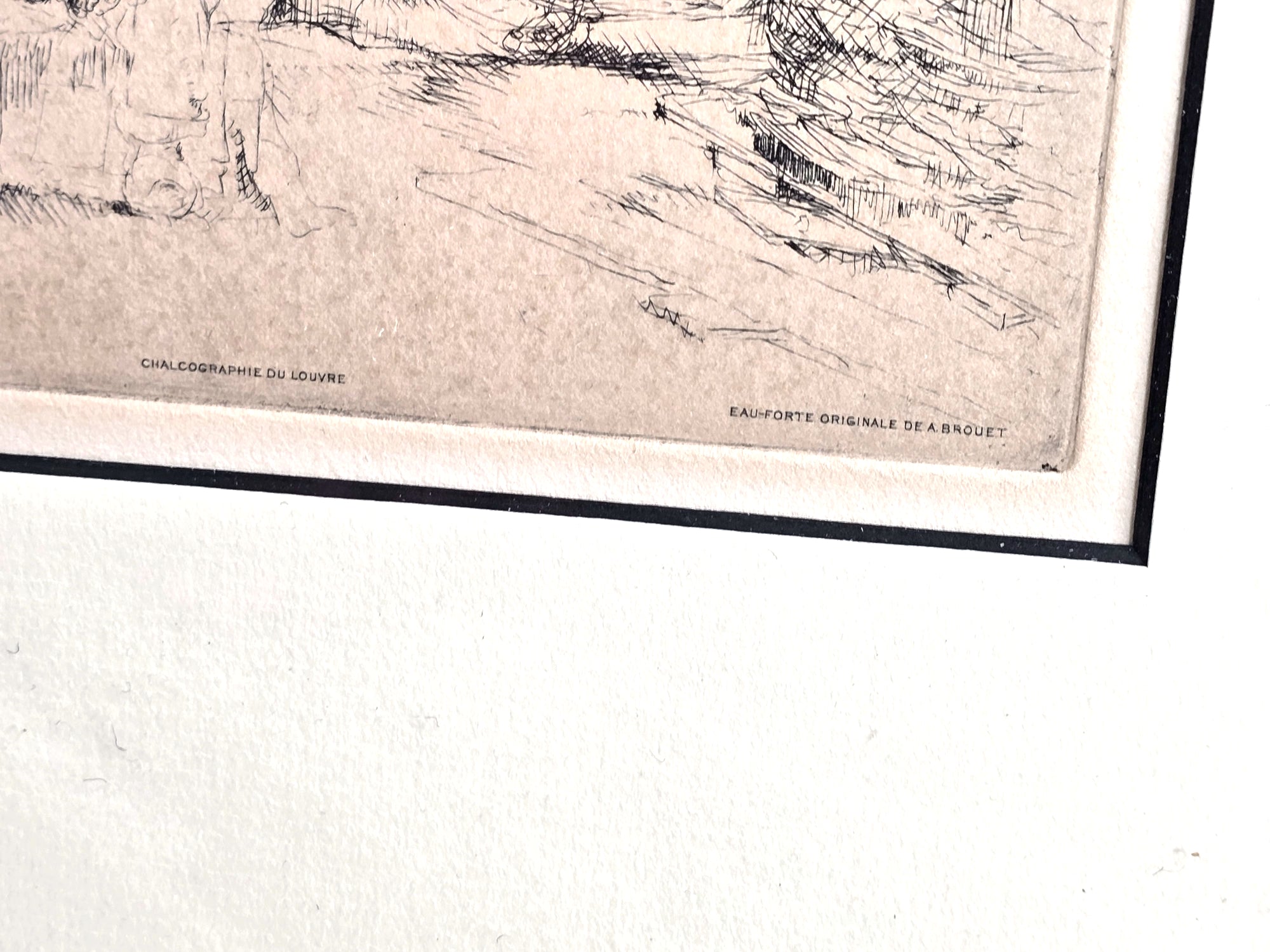 1920s French Art Saint Malo Coin Du Port by Auguste Brouet Print Louvre Museum in Paris