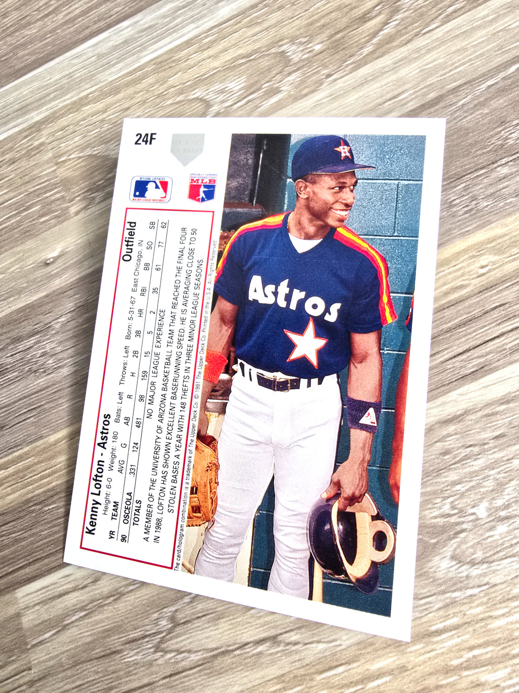 1991 Upper Deck Kenny Lofton Baseball Card No. 24F