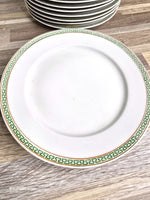 Antique NIPPON Porcelain Butter Plates Set of 12 – Green Greek Key (1908–1921)