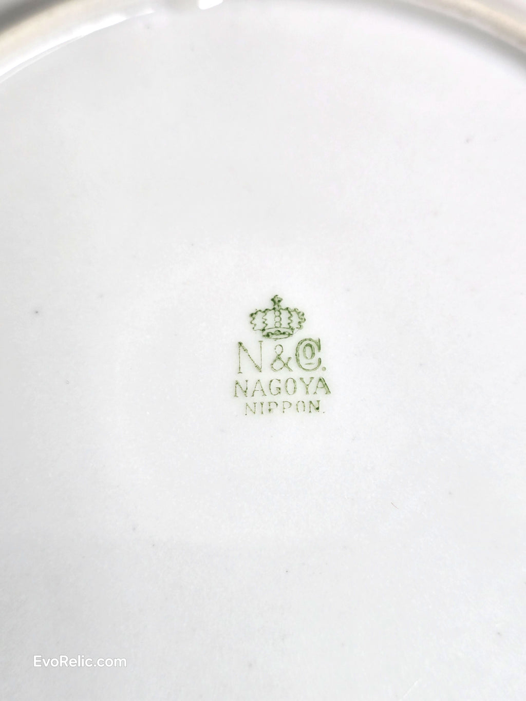 Antique NIPPON Porcelain Butter Plates Set of 12 – Green Greek Key (1908–1921)