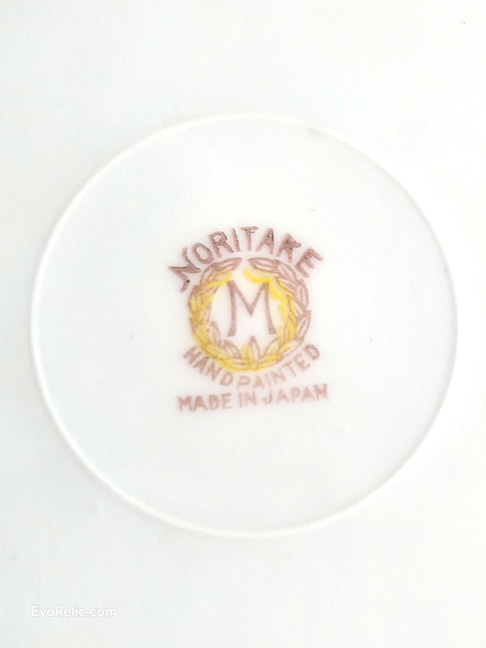 Elegant Vintage Noritake Dessert Set (3) Hand Painted China with Black & Pink Roses and Gold Trim Art Deco Side Plates