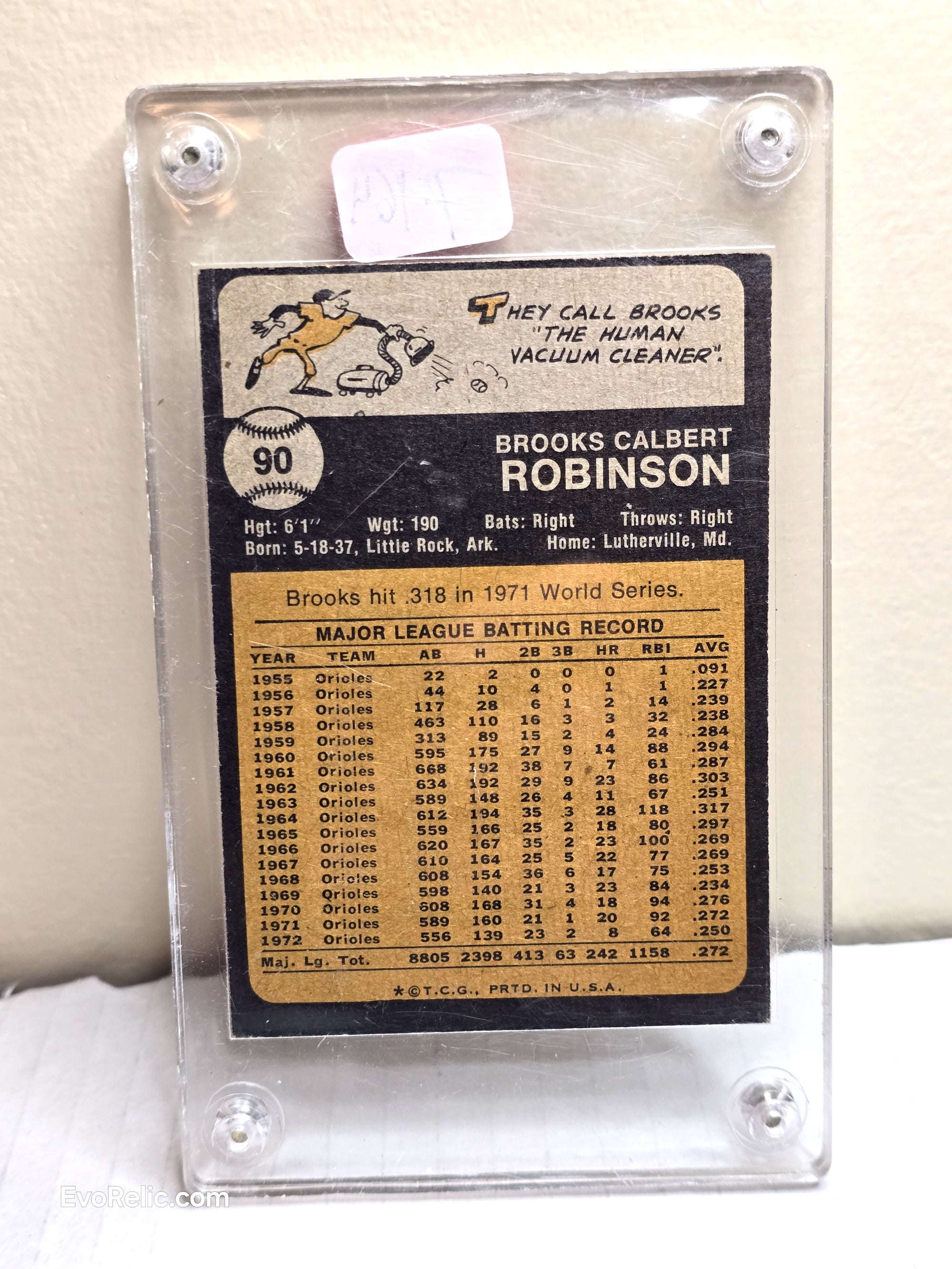 1973 Topps Baseball Card Brooks Robinson Baltimore Orioles No 90