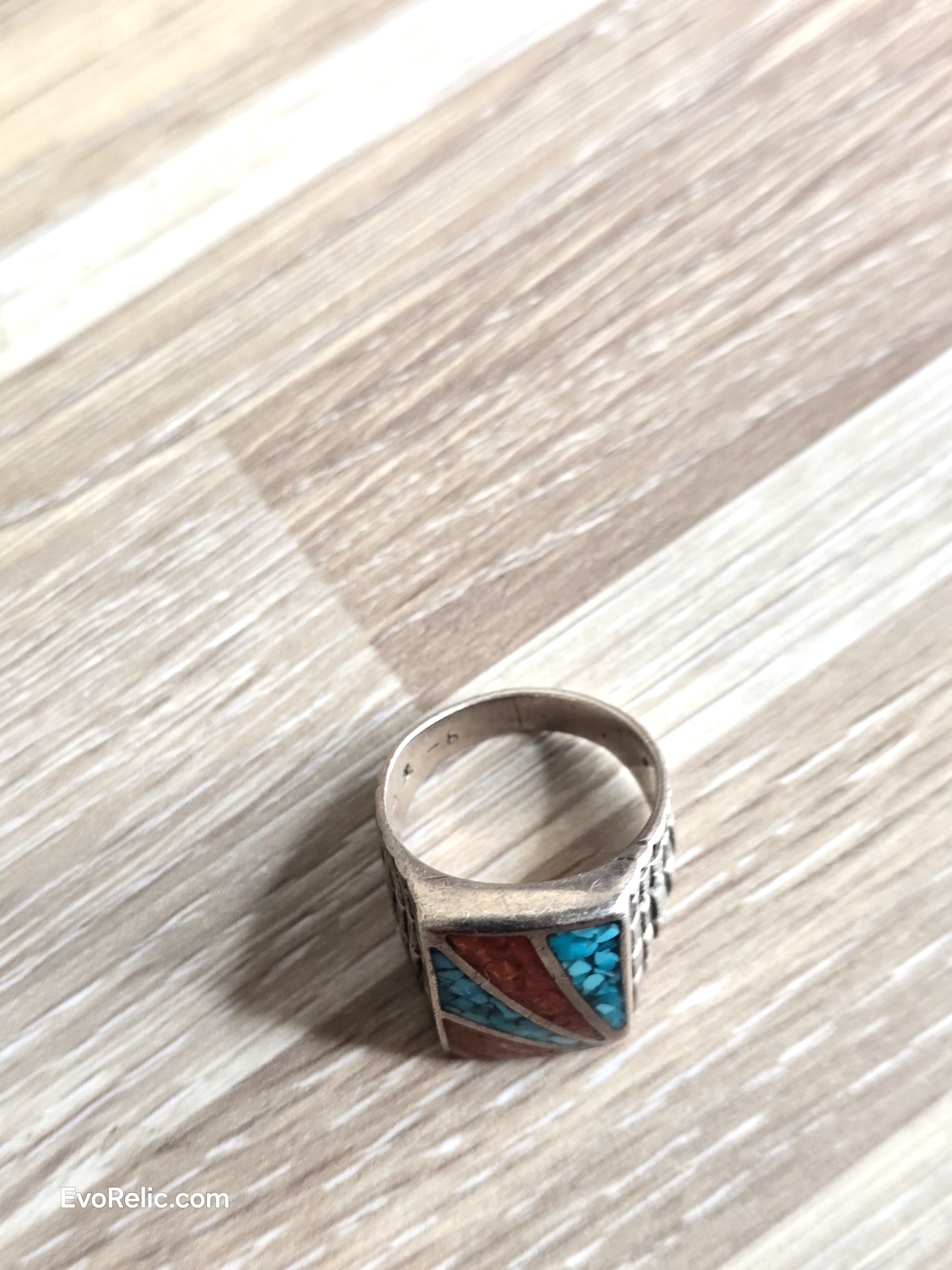 Native American Sterling Silver Turquoise Ring