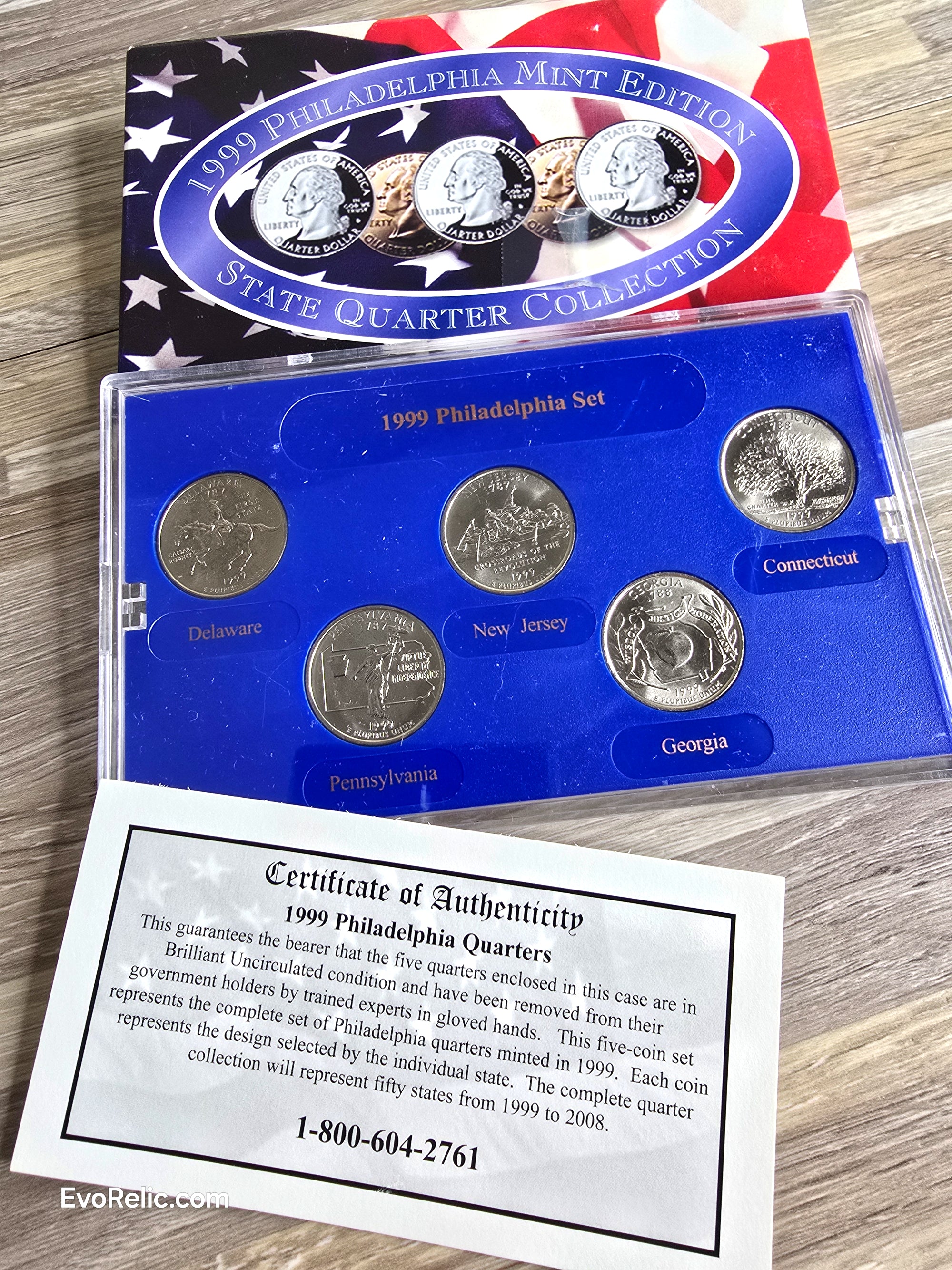 Coins U.S. Mint Set Uncirculated Philadelphia 1999 State Quarters
