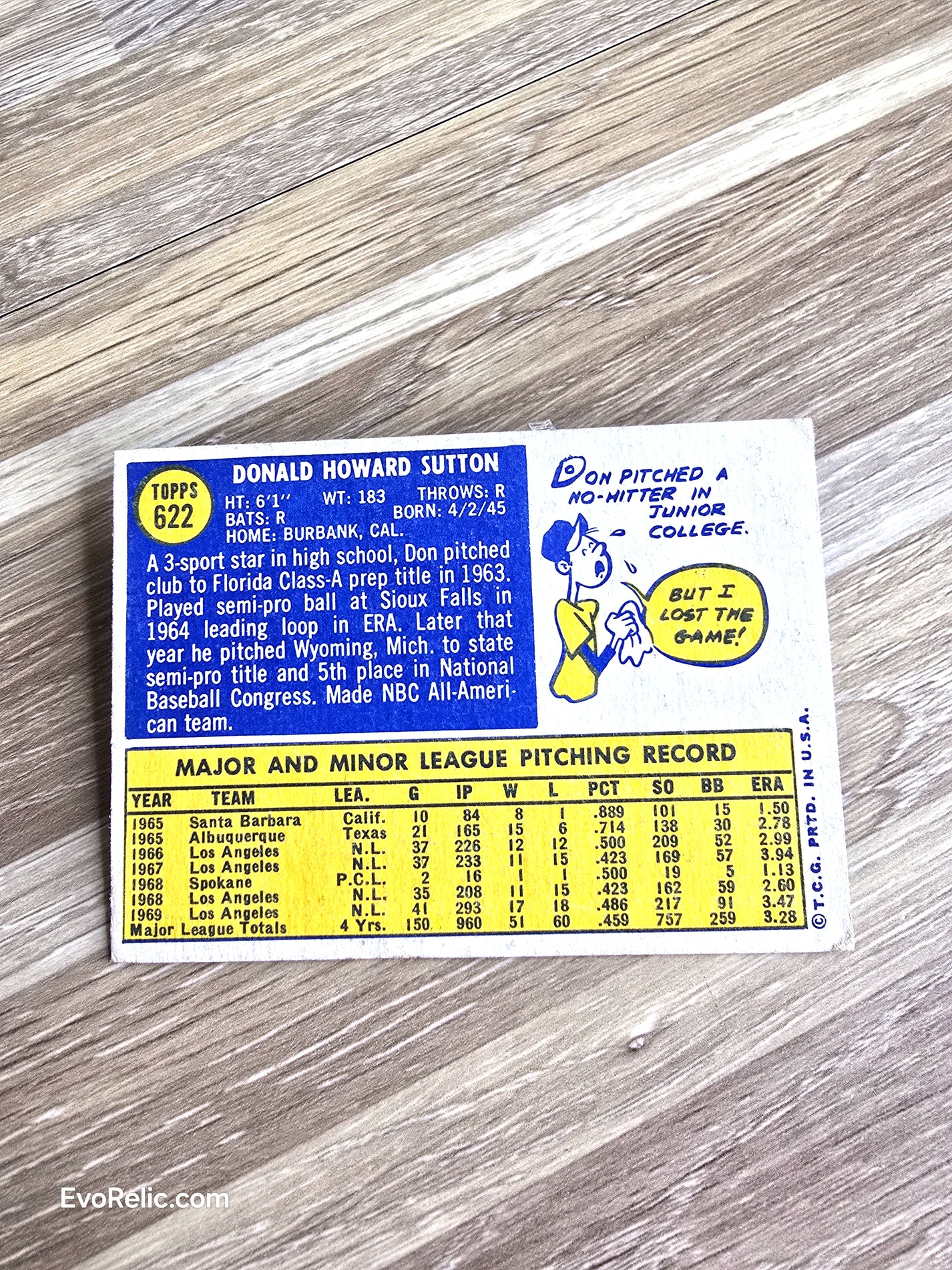 1970 Don Sutton Baseball Card Topps No 622