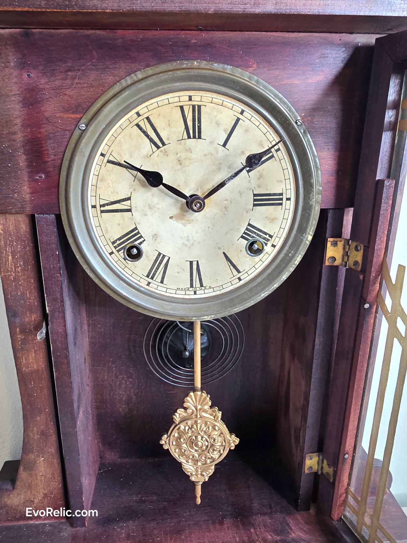 1910 Sessions Gingerbread Mantel Clock