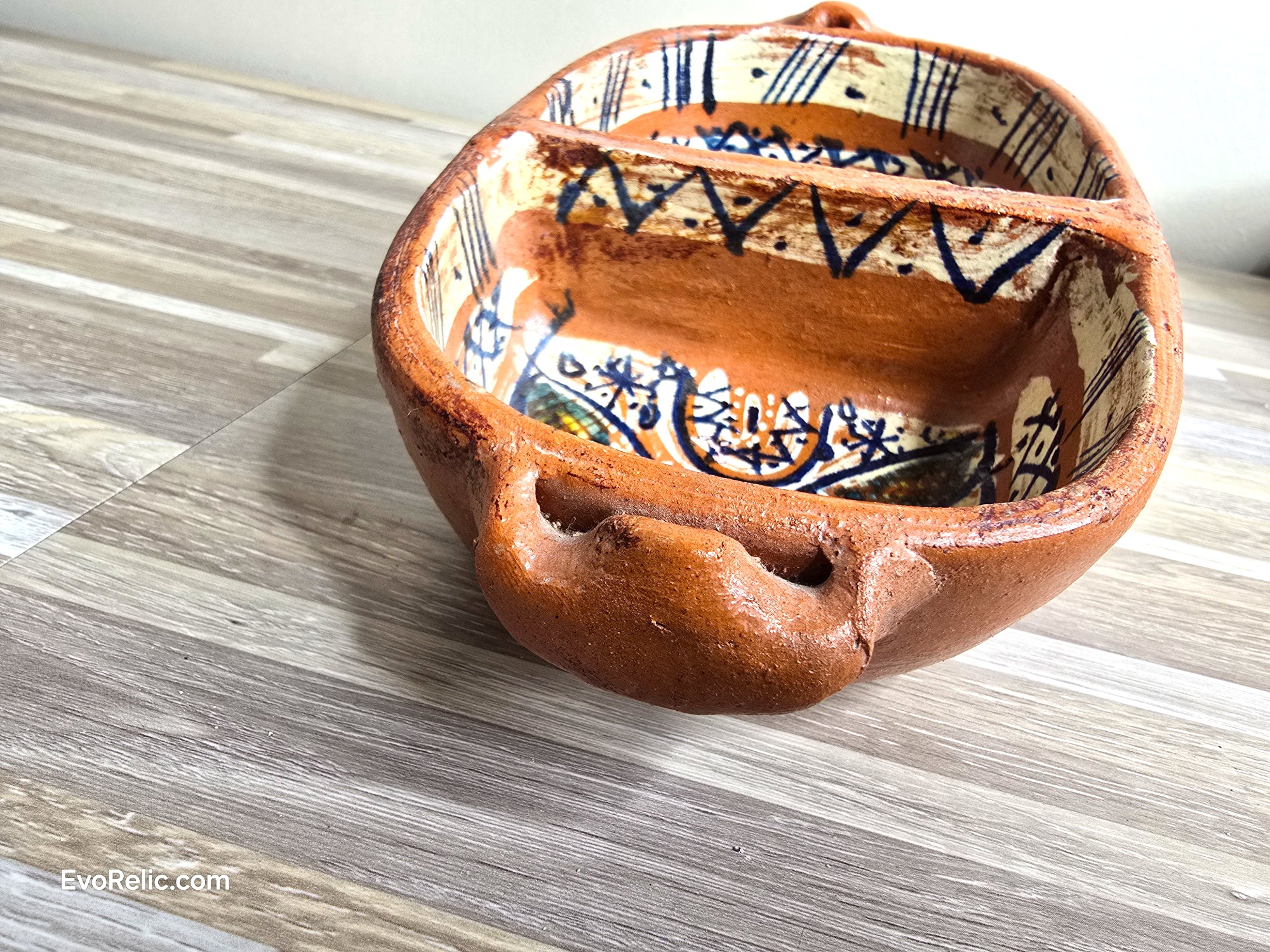 Vintage Native American Pottery Snack Dish