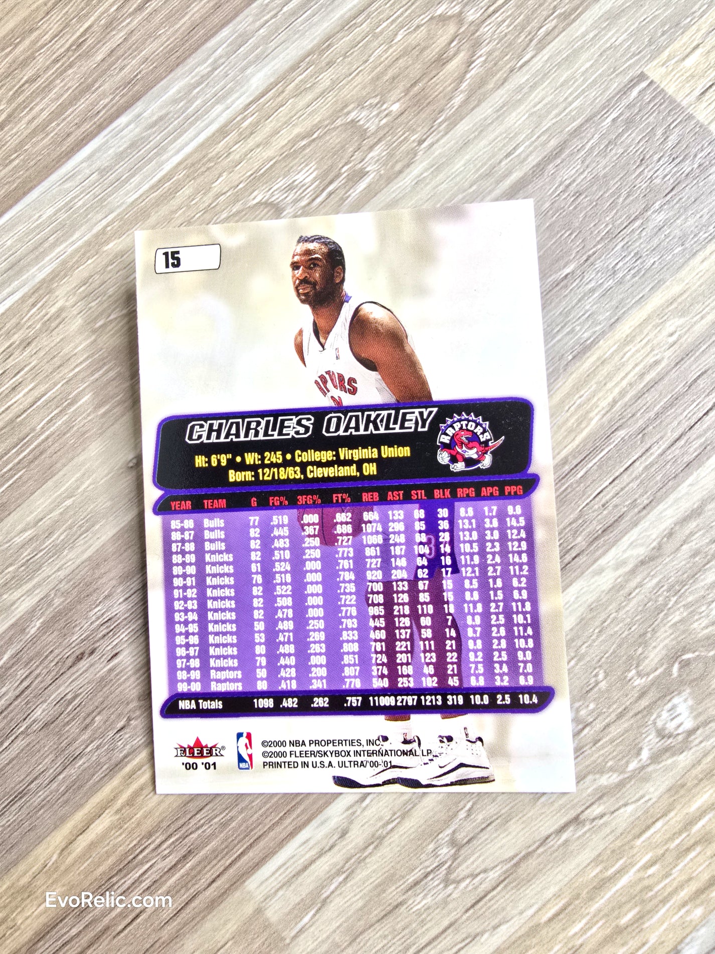 2000'01 Charles Oakley NBA Basketball Card Ultra Fleer No. 15