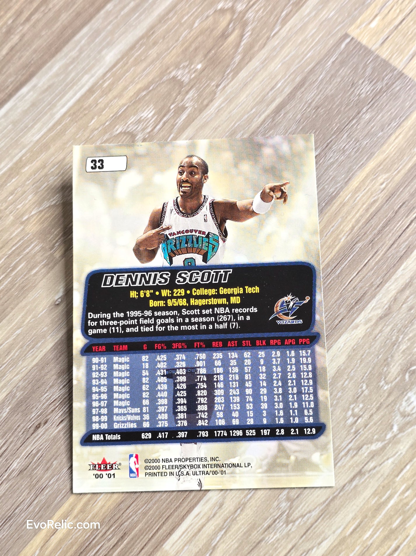 2000'01 Dennis Scott NBA Basketball Card Ultra Fleer No. 33