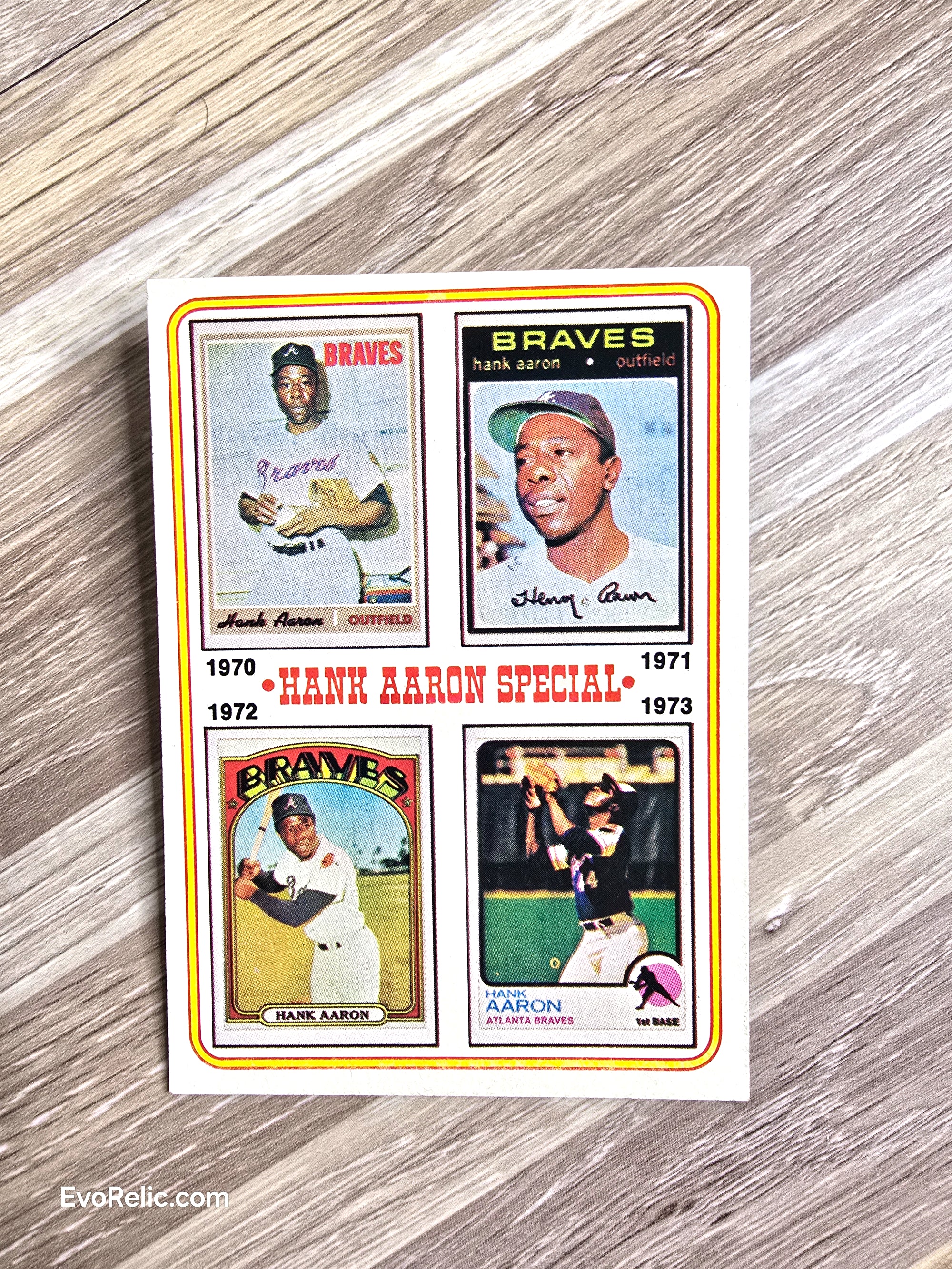 1974 Topps #6 Hank Aaron Special Milestone Homers Braves HOF Vintage Card