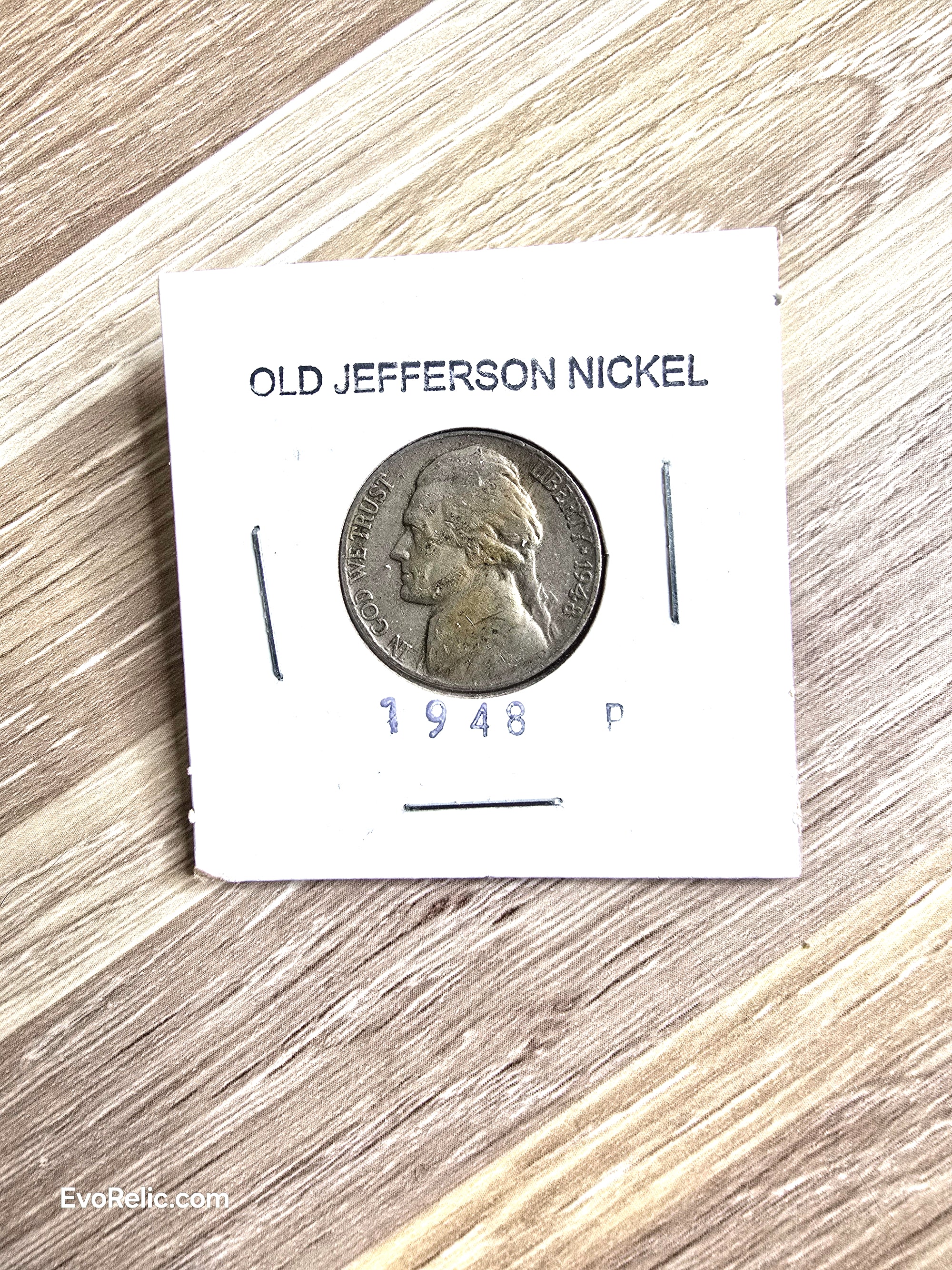 1948-P Jefferson Nickel Circulated Post War Vintage 5-Cent Coin