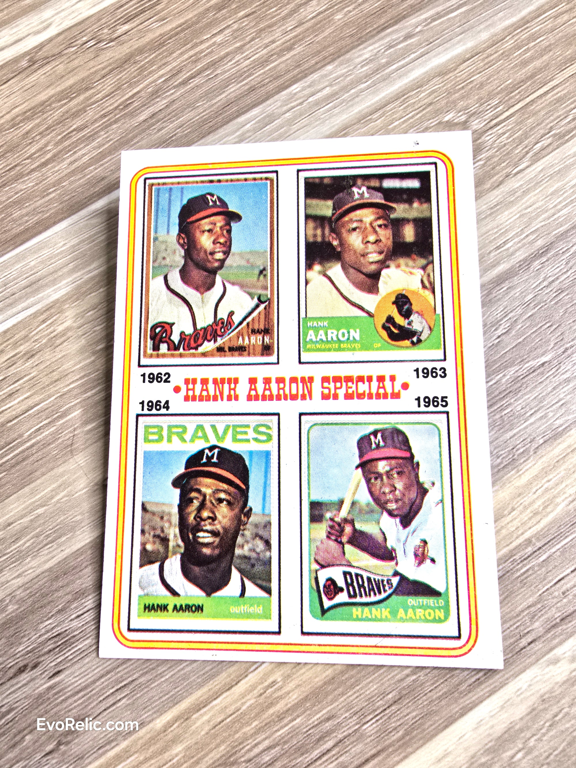 1974 Topps Baseball Card No 4 Hank Aaron Special - Life in the Major Leagues