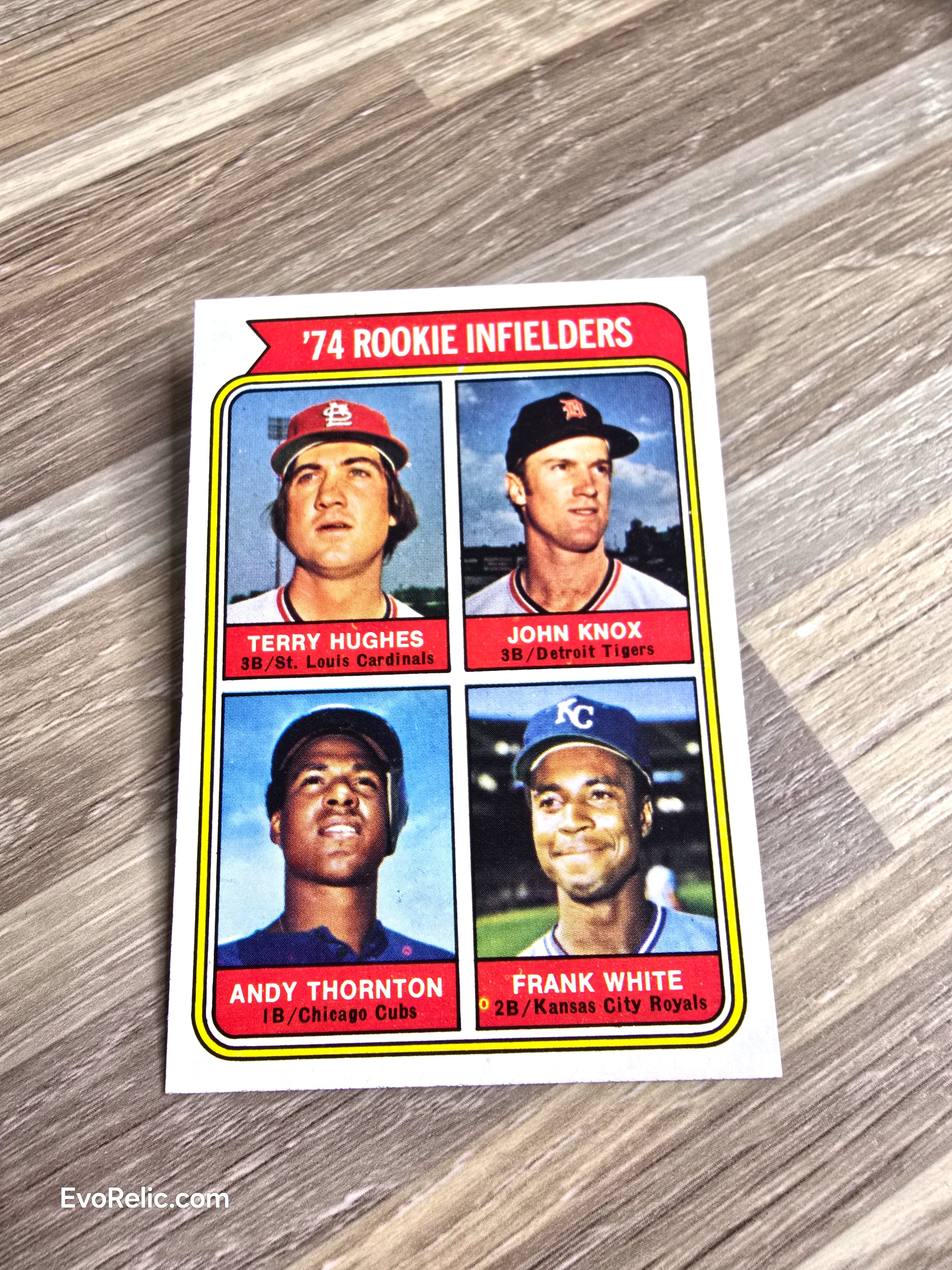1974 Topps Baseball Card No 604 Rookie Infielders White Thornton