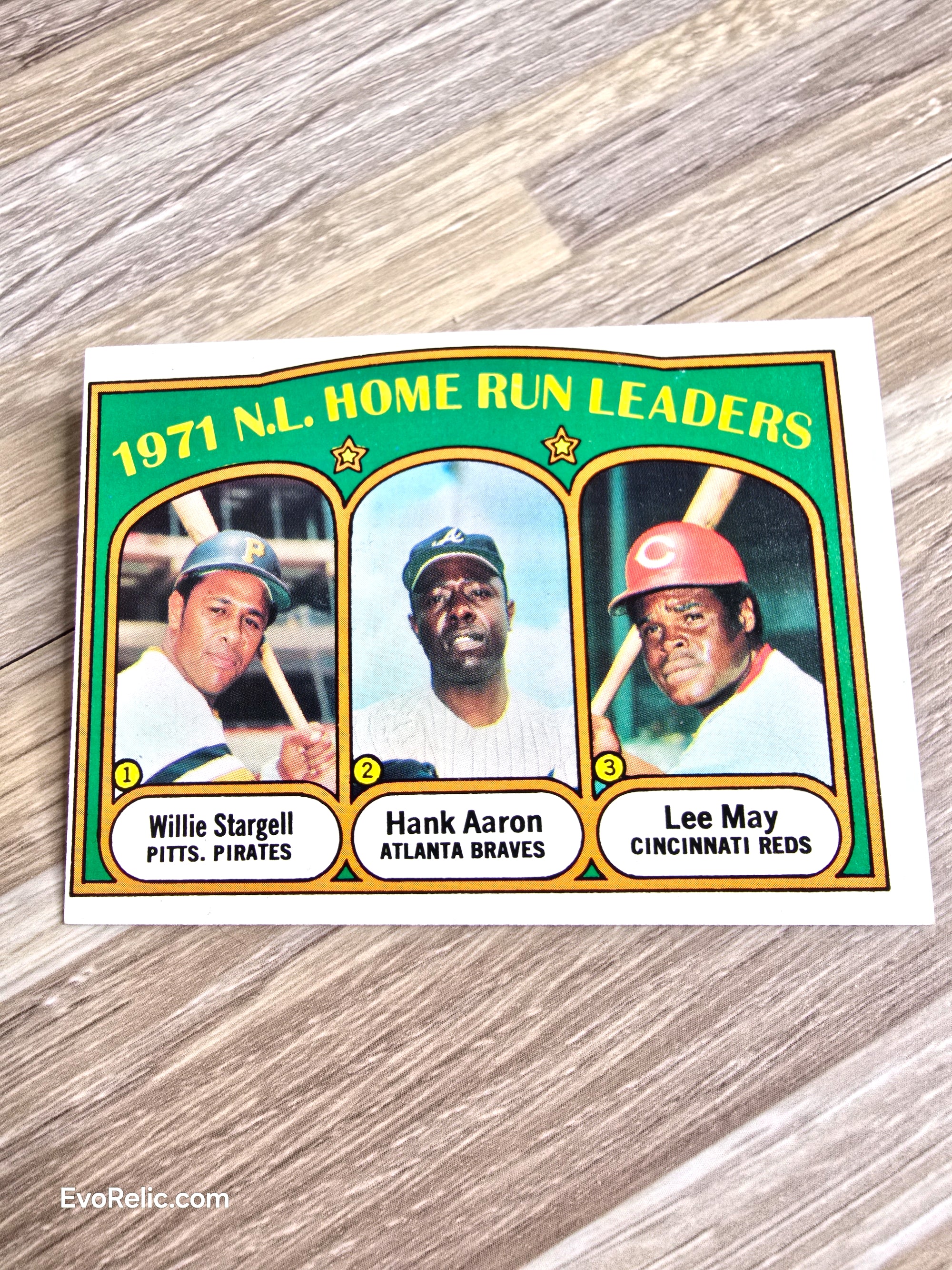 1972 Topps Baseball Card No 89 National League Home Run Leaders
