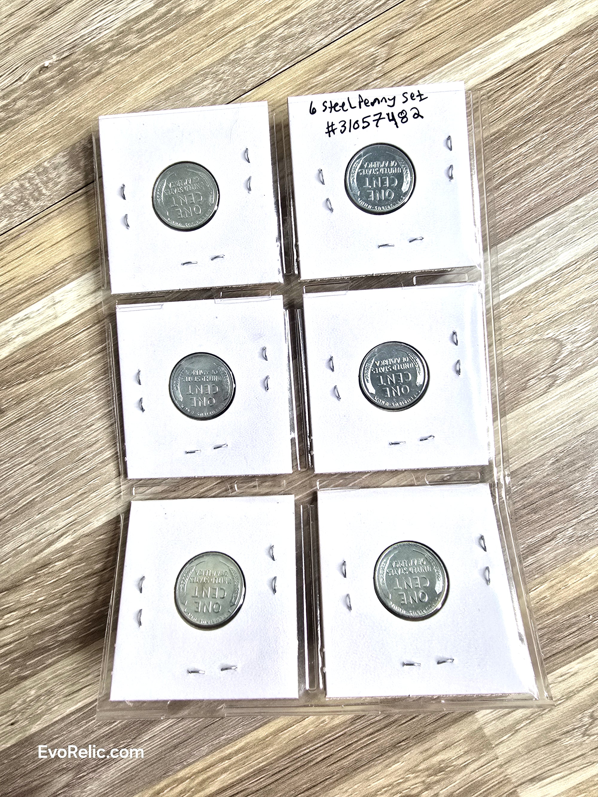 1943 Pennies Six Steel War Penny Set