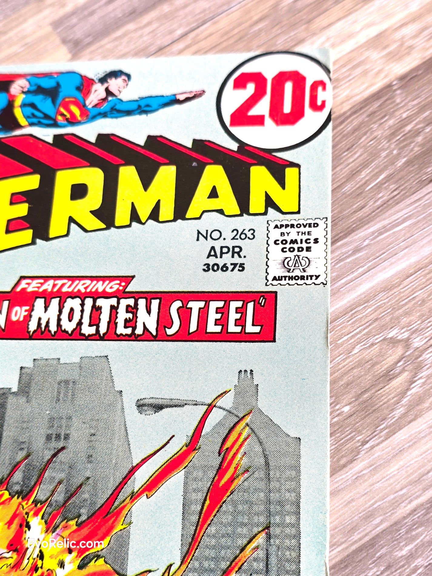 1973 Superman DC Comic Book Man of Molten Metal - April Vol 35 No 263