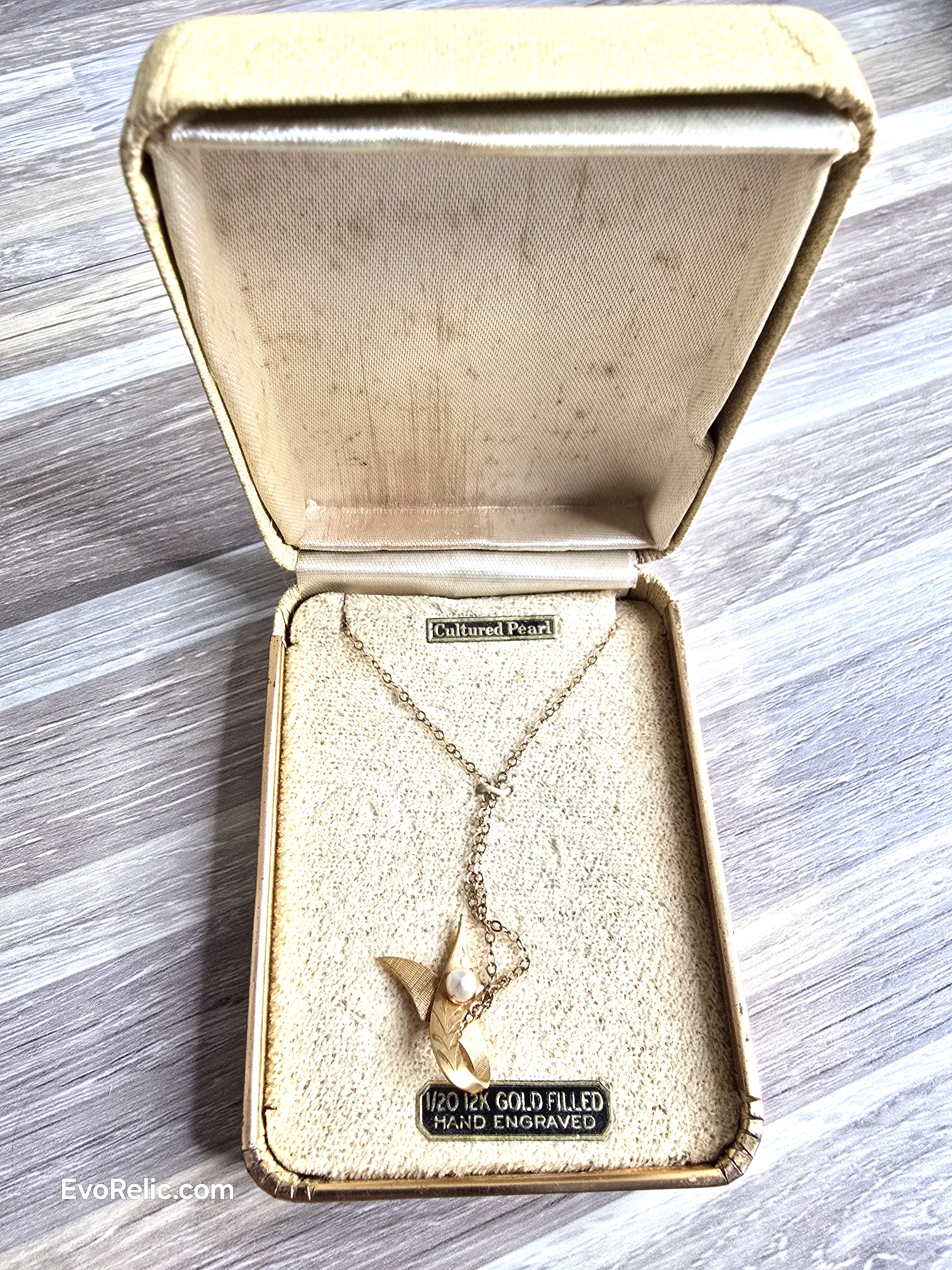 12k Gold Filled Necklace with Cultured Pearl Pendant
