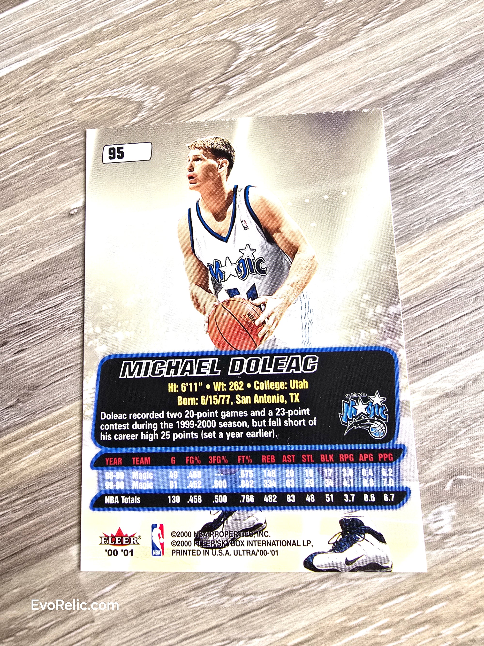 Michael Doleac NBA Basketball Card 2000 Fleer No 95