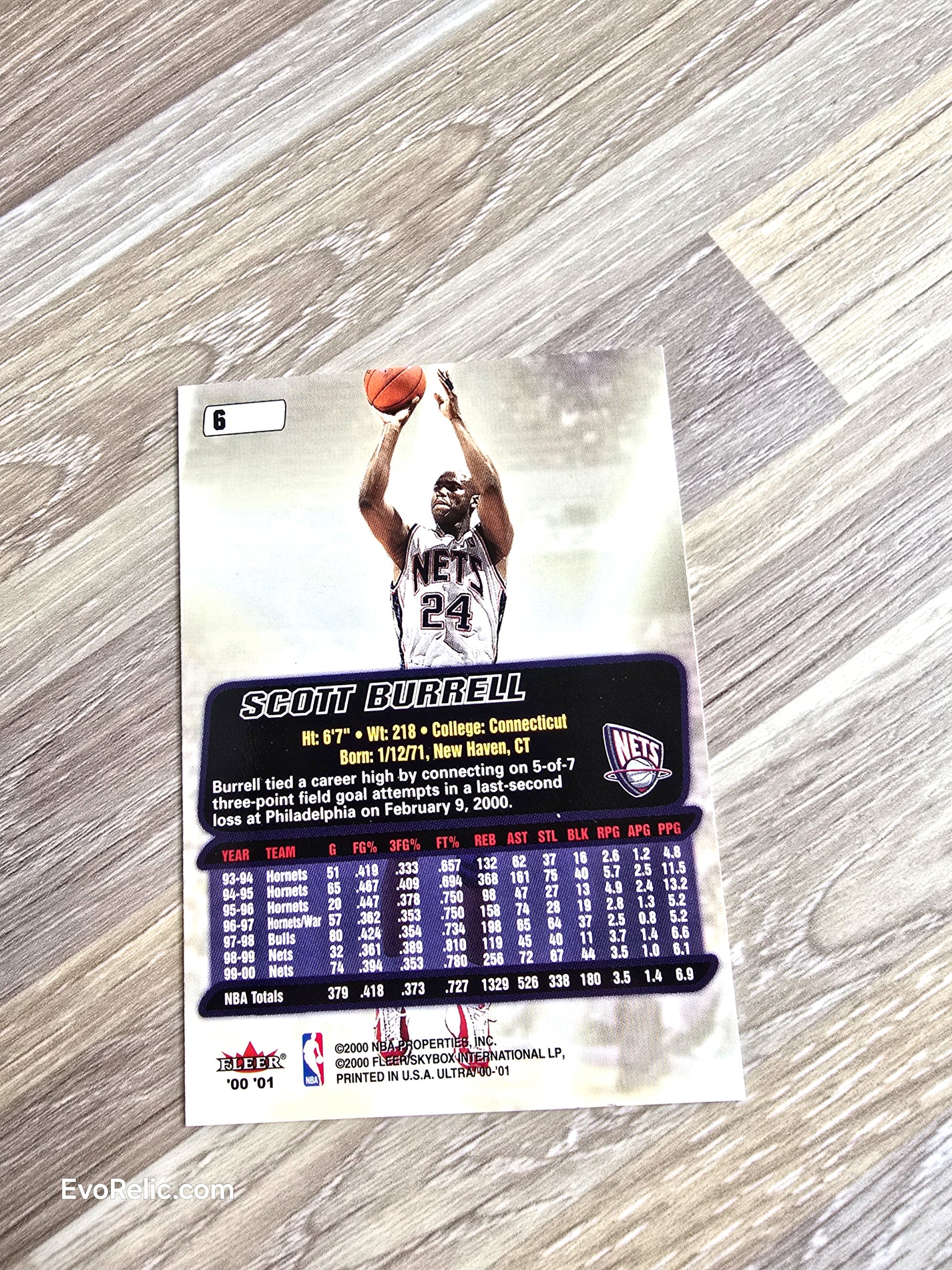 Scott Burrell NBA Basketball Card 2000 Fleer No 6