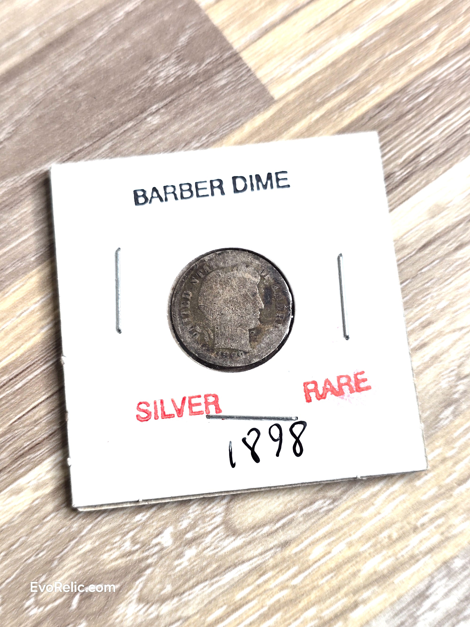 1898 Barber Dime 90% Silver Coin