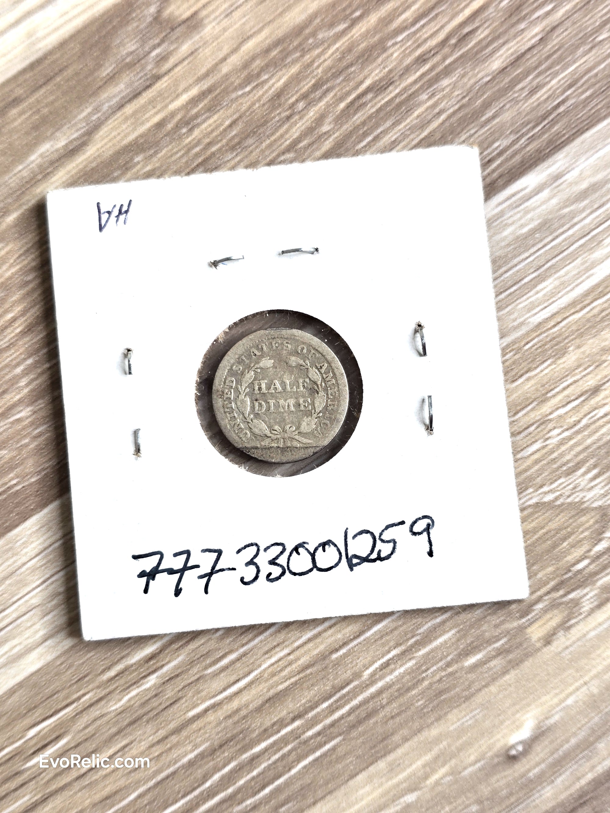 1857 Seated Silver Half Dime Coin