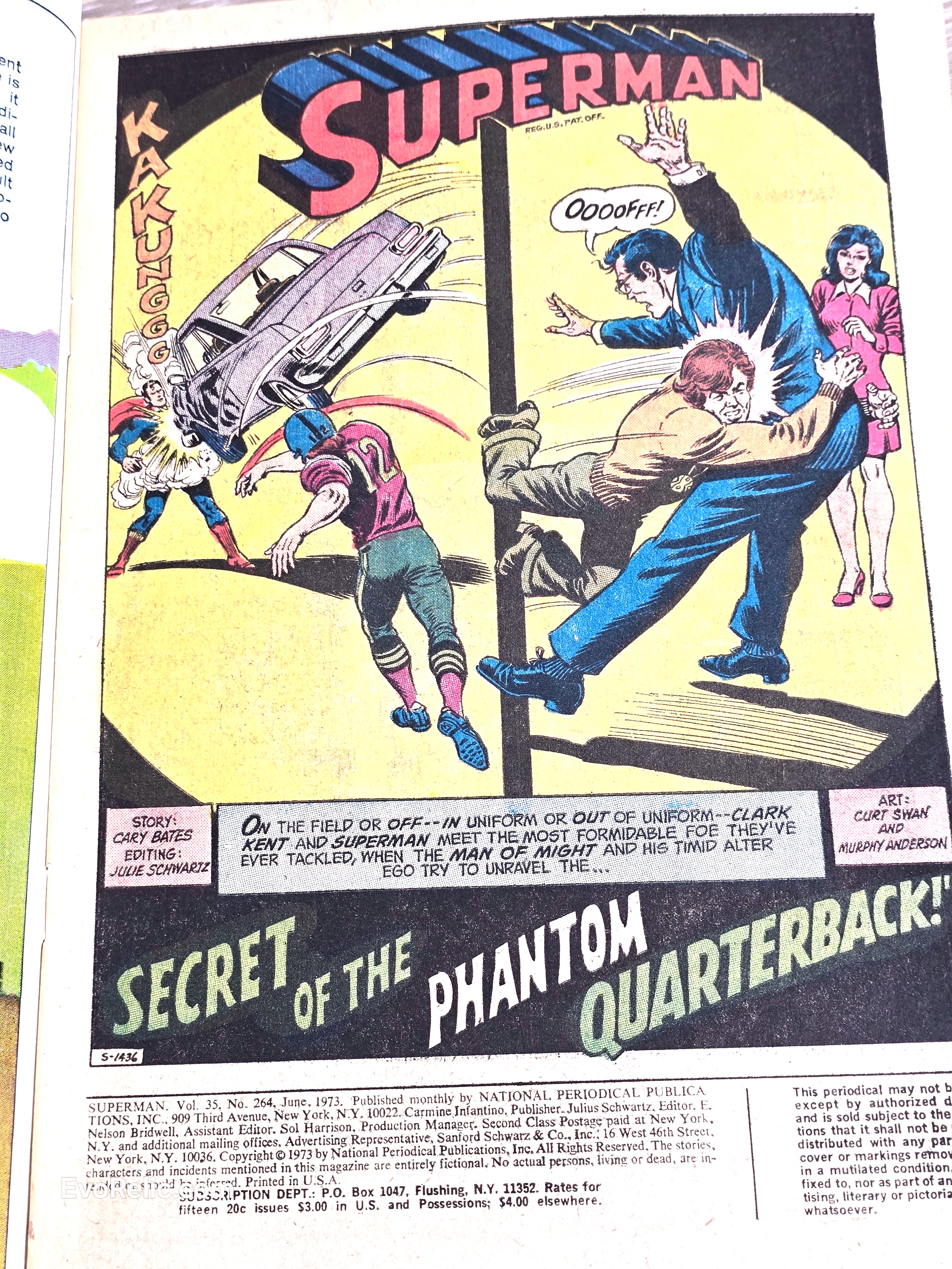 1973 Superman DC Comic Book June Vol 35 No 264