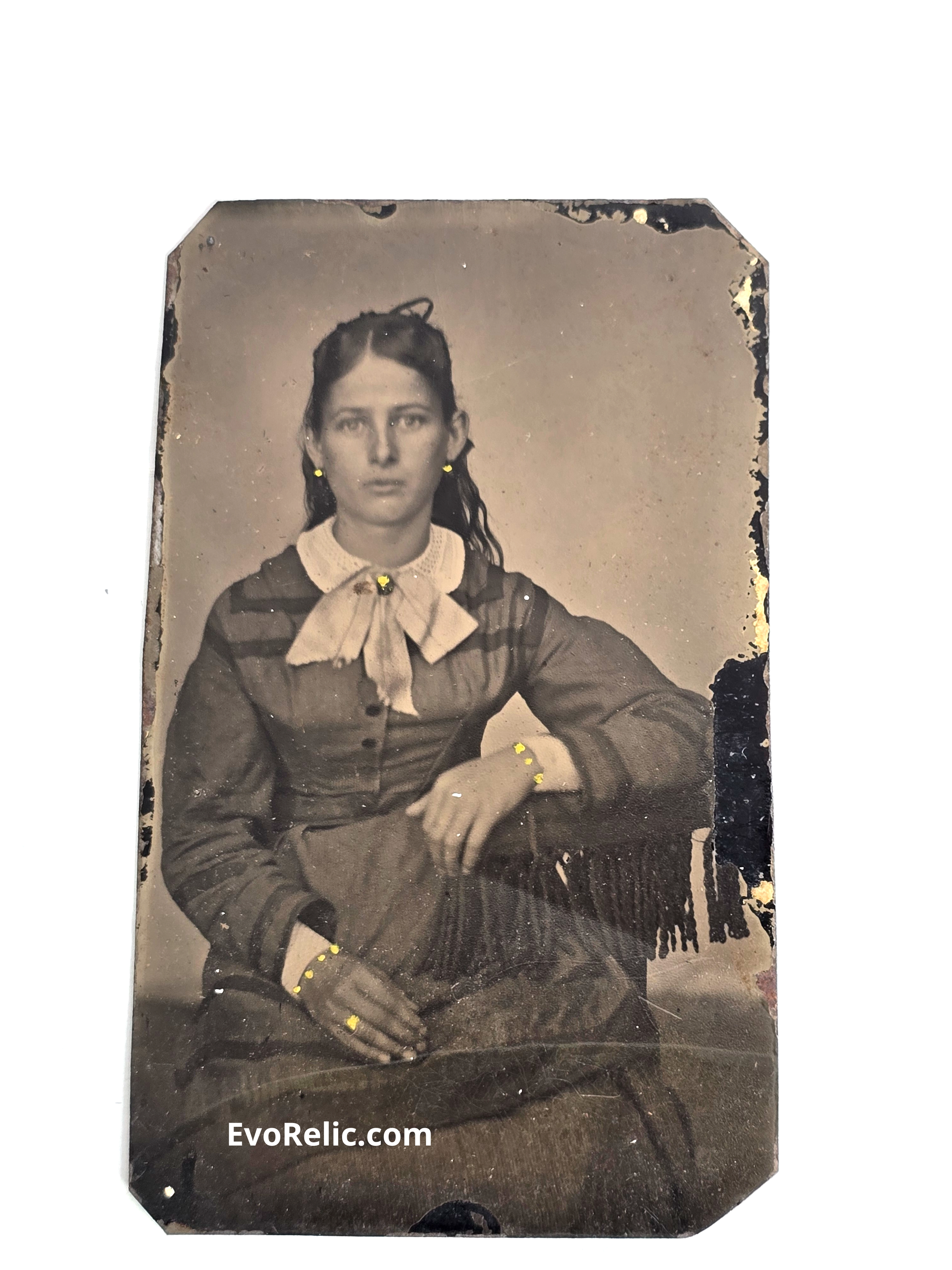 1860 Woman Fashion Model Socialite Tintype