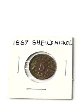 1867 U.S. Coin Shield Nickel - Rare