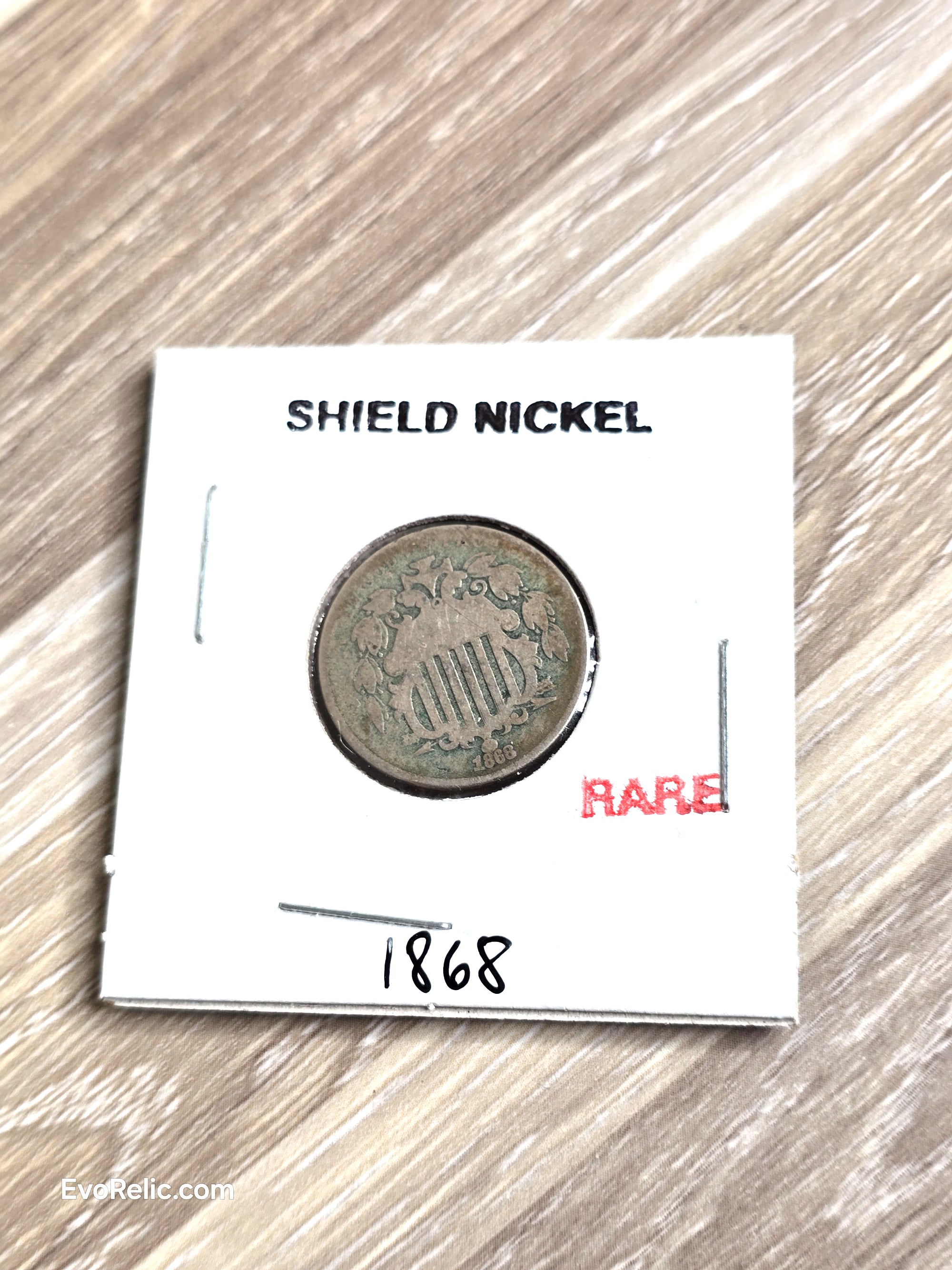 1868 Shield Nickel Coin