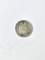 1871 Seated Liberty Half Dime 90% Silver - Rare