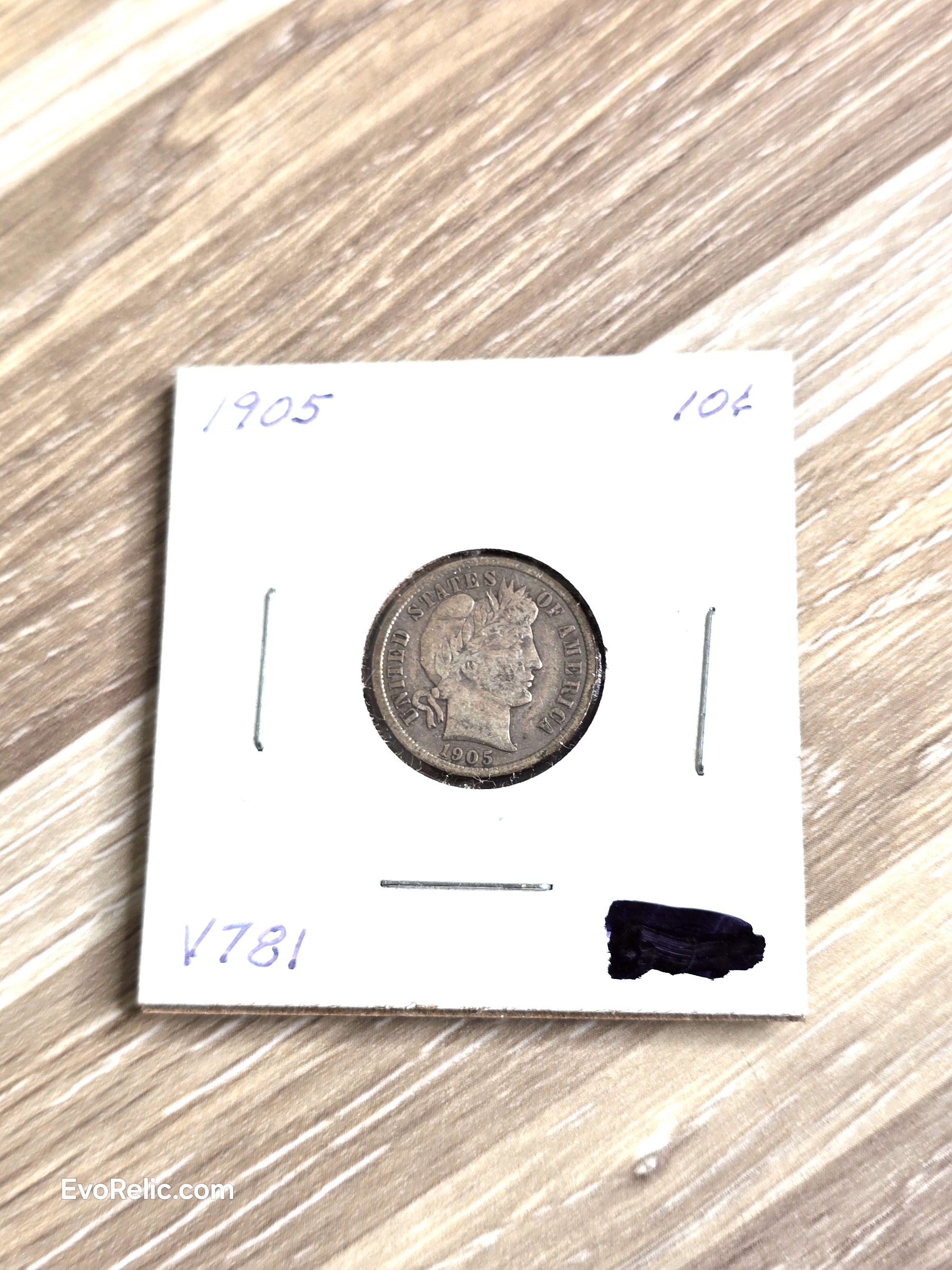 1905 Liberty Barber Dime Silver Coin
