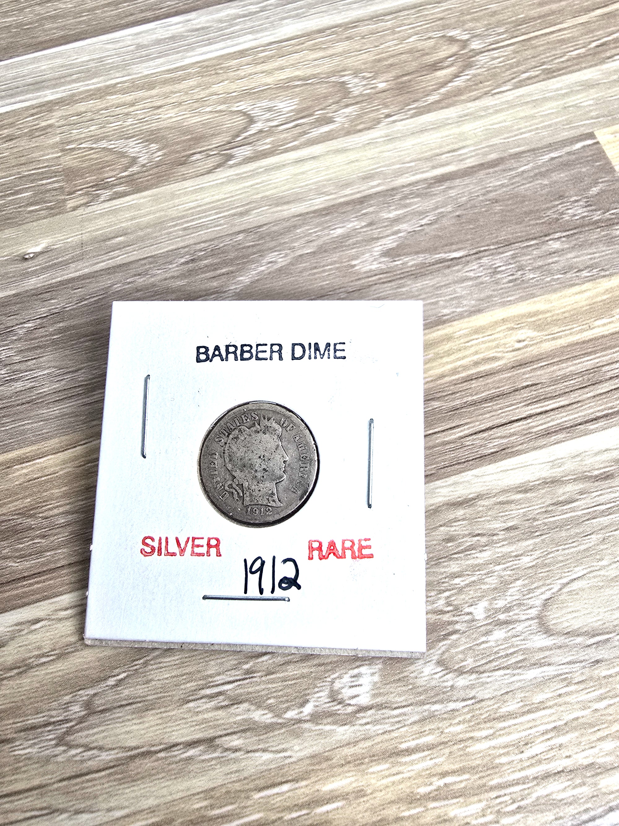 1912 Barber Dime Silver Coin Rare