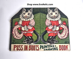 1922 Puss in Boots Painting Drawing Book Published by Saalfield 