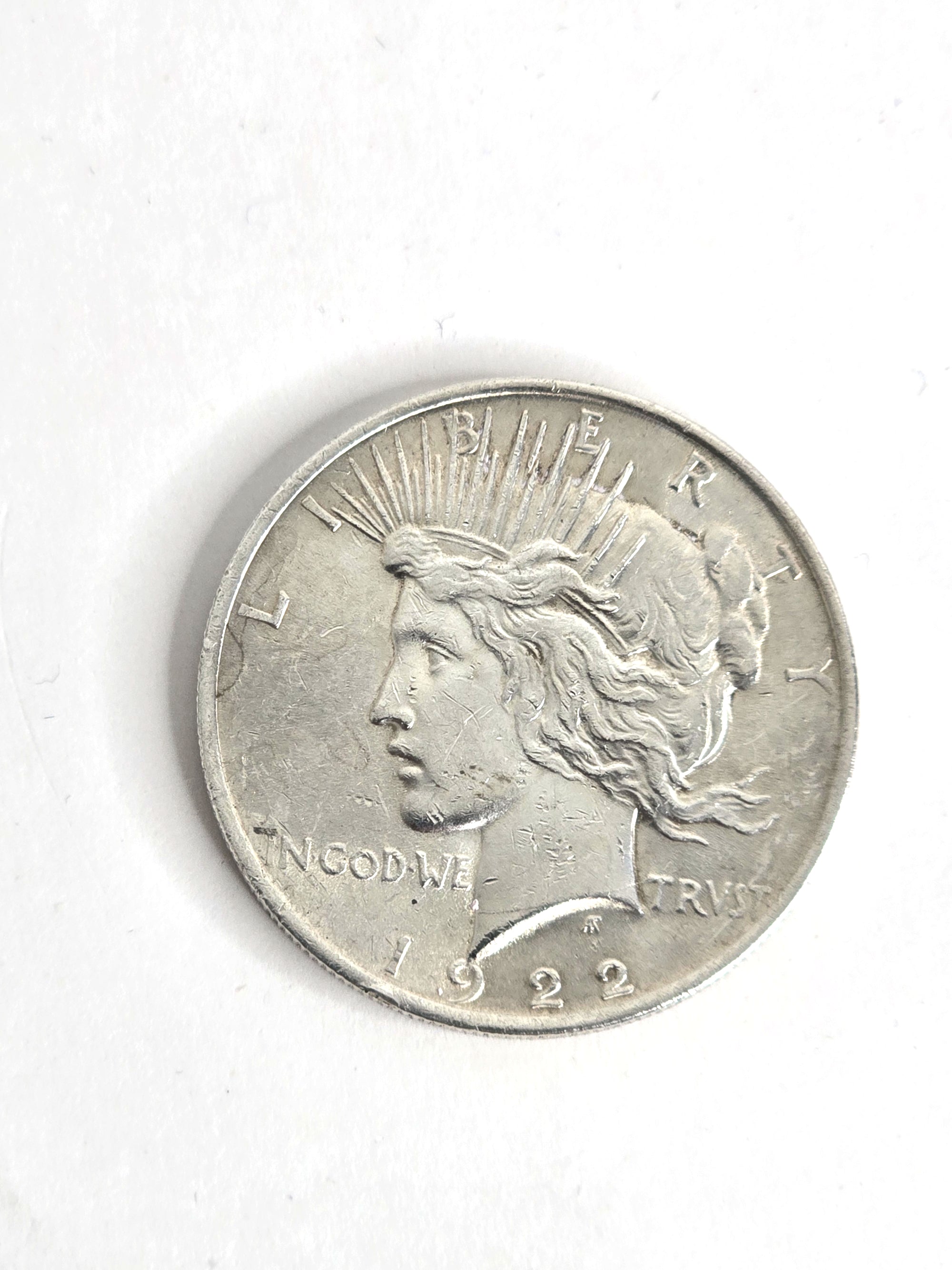 1922 U.S. Coin Silver Peace Dollar 90% Silver