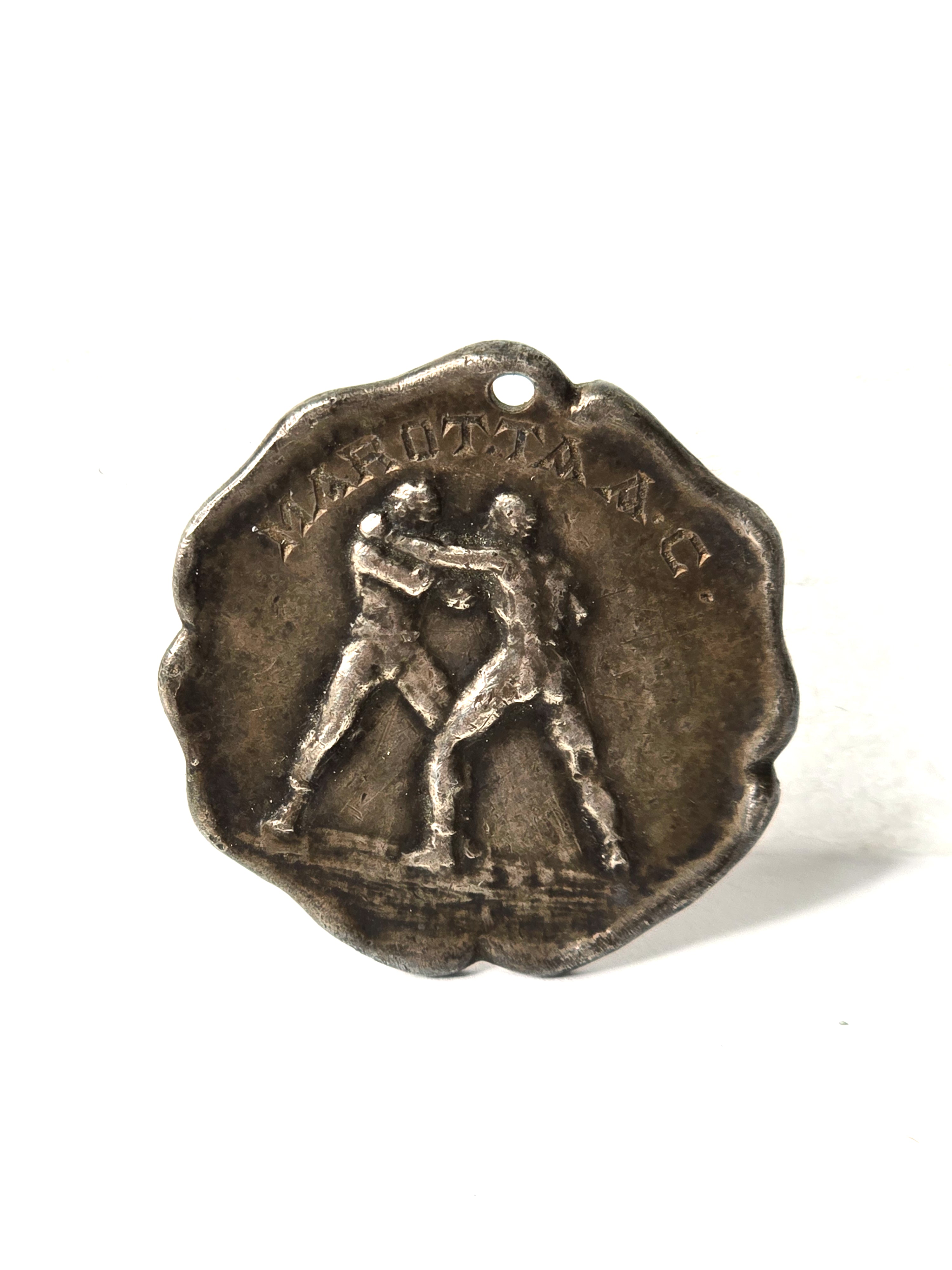 1930 Sterling Silver Marotta Athletic Boxing Club Watch Key Fob Pendant - RARE