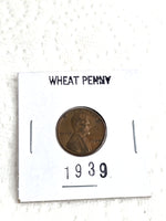 1939 Wheat Penny Collectible Coins